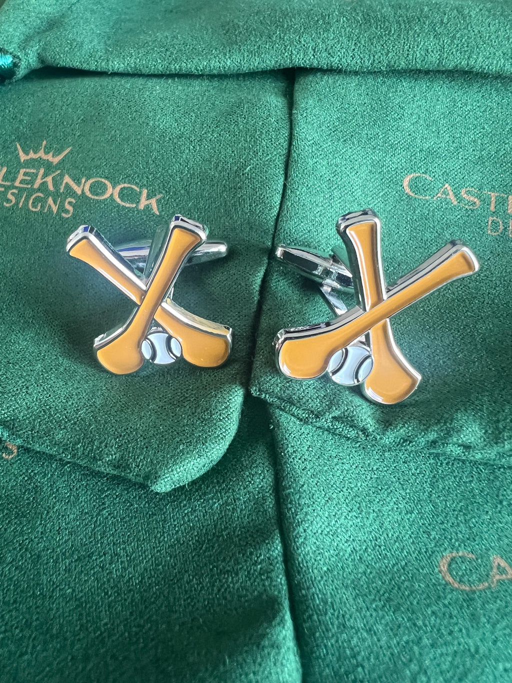 Hurling Cufflinks Pin Tieclip Set Irish GAA Gift Him Mens Hurling Jewelry Irish Wedding Gift Fathers Day Birthday Present Groomsmen Gift