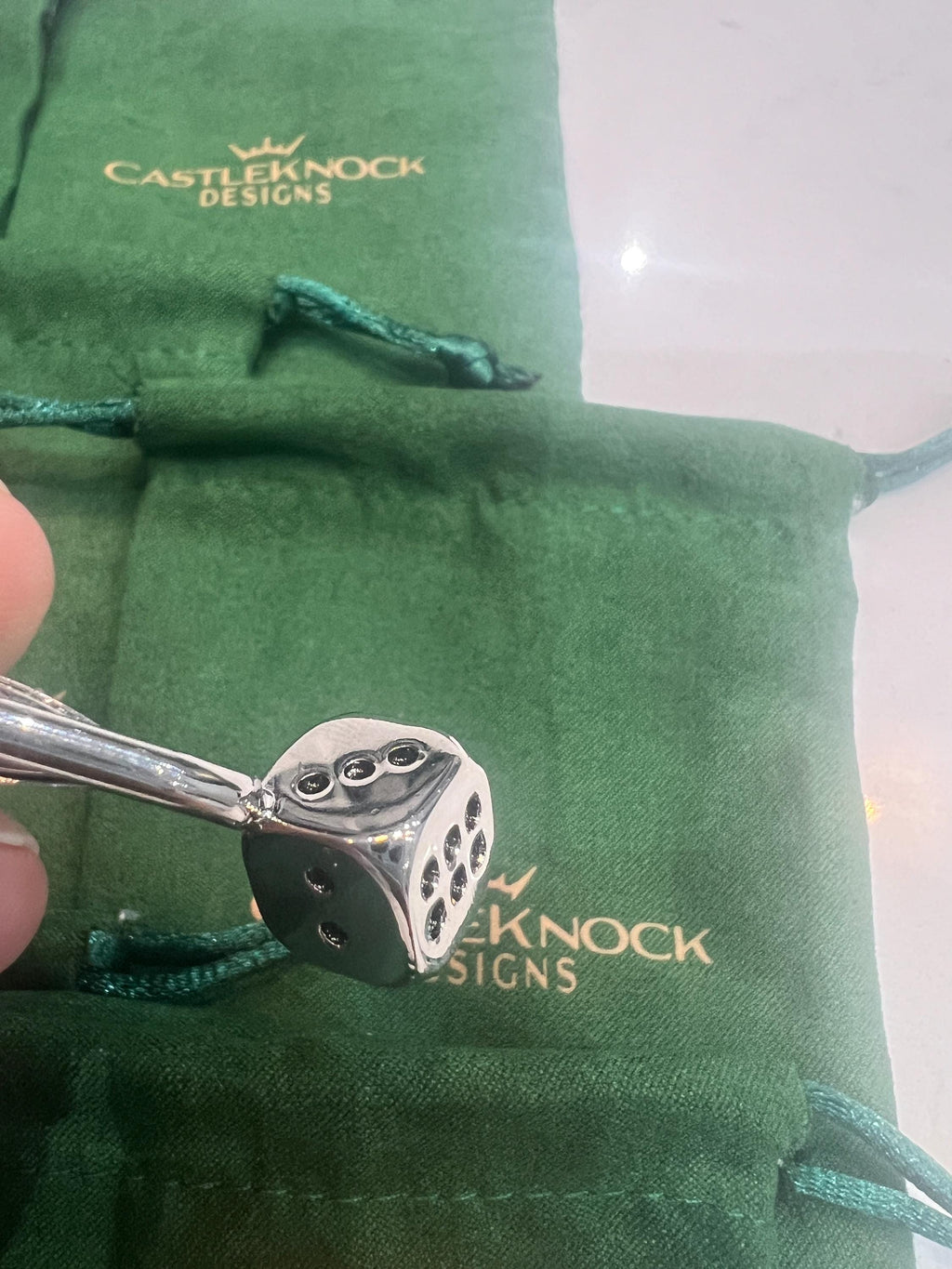 Silver Dice Cufflinks for Men Stylish Casino-Themed Accessories Perfect Gift for Gamblers or Game Enthusiasts Ideal for Weddings Events