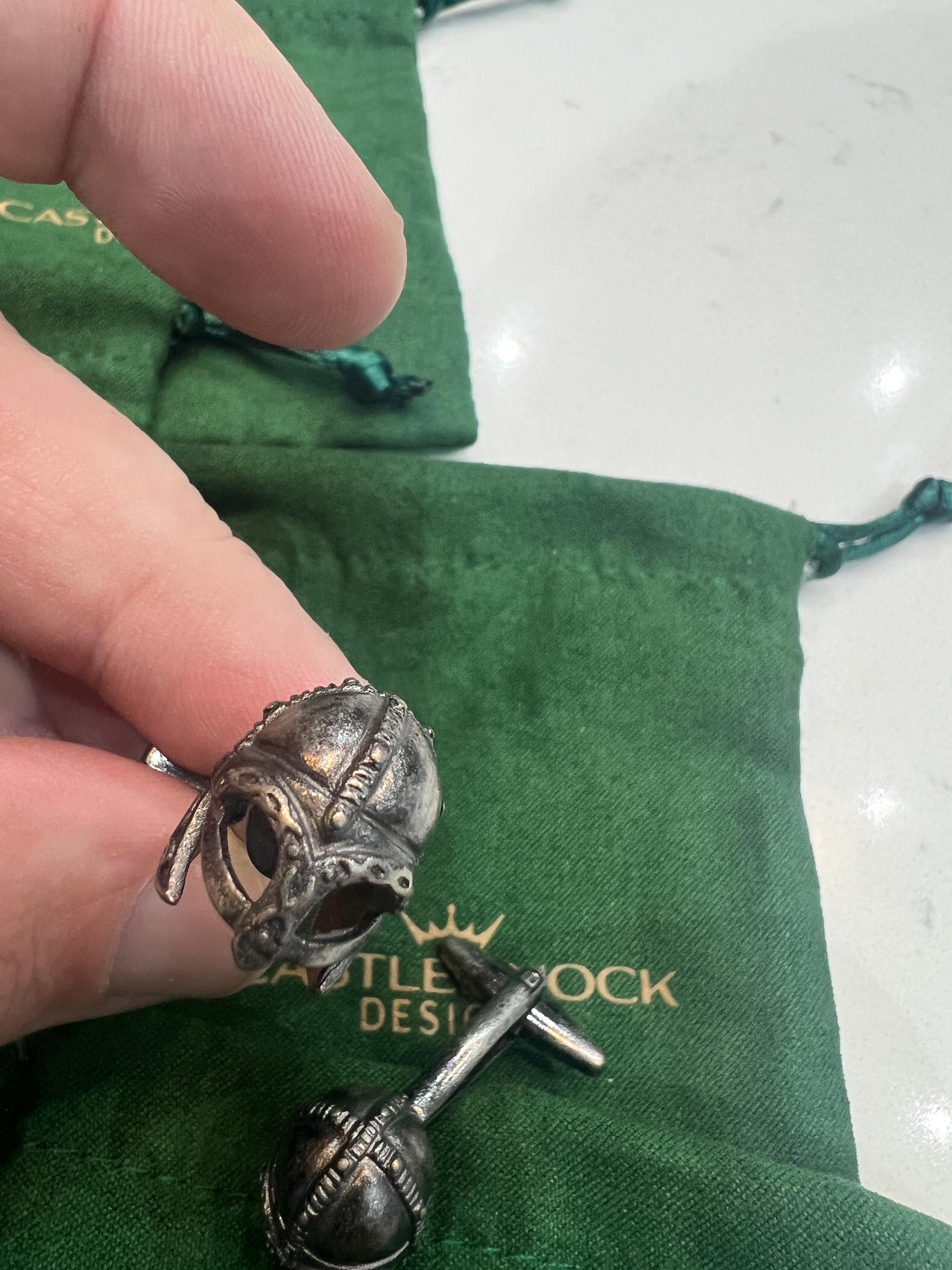 Irish Viking Helmet Cufflinks Handcrafted Nordic Celtic Accessories Unique Gift for Him Historical Warrior Jewelry Perfect for Formal Wear