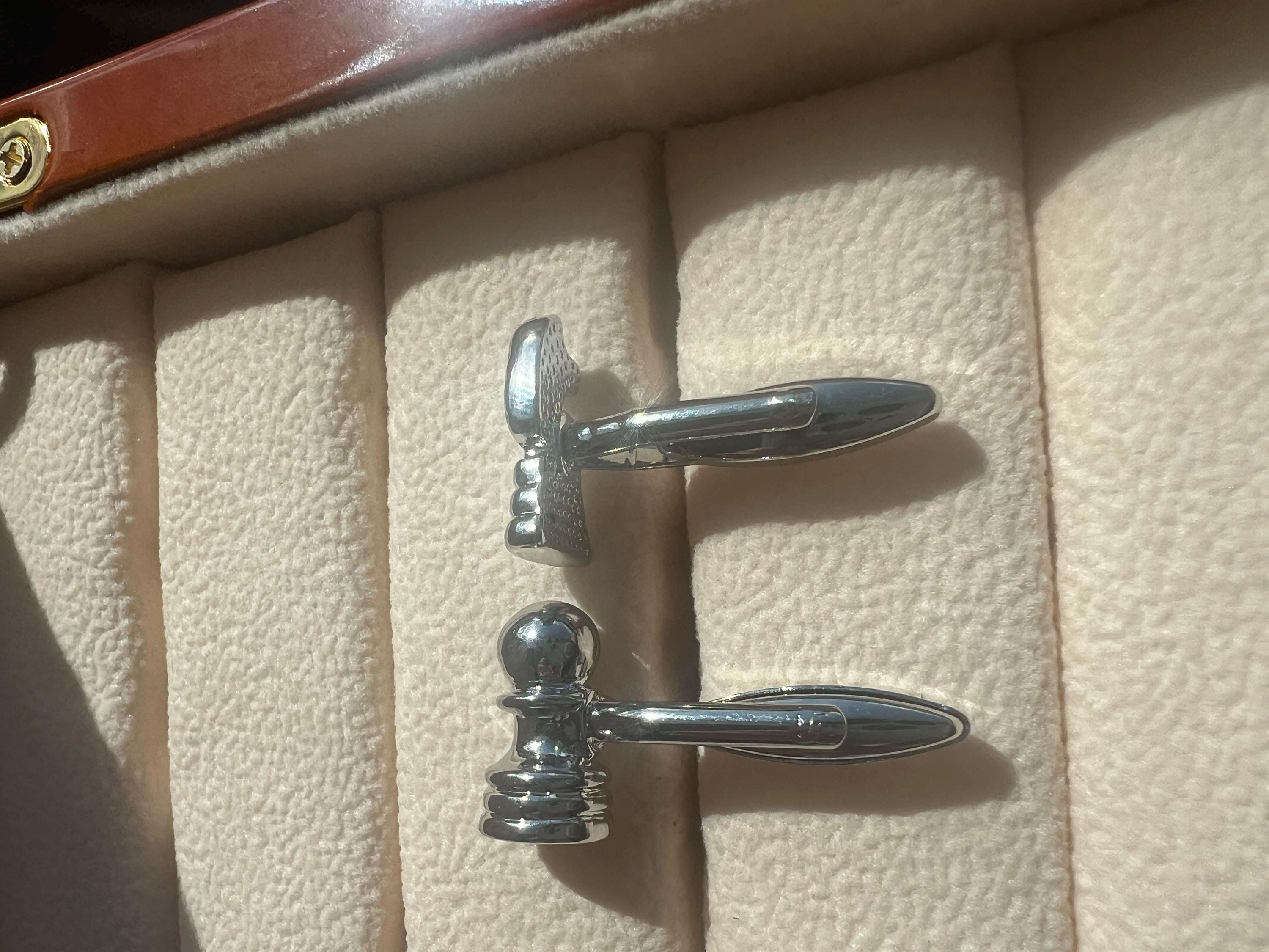 Chess Pieces Cufflinks Unique Chess-Themed Accessories Handmade Gift for Chess Lovers Elegant Board Game Jewelry Stylish Cufflinks for Men