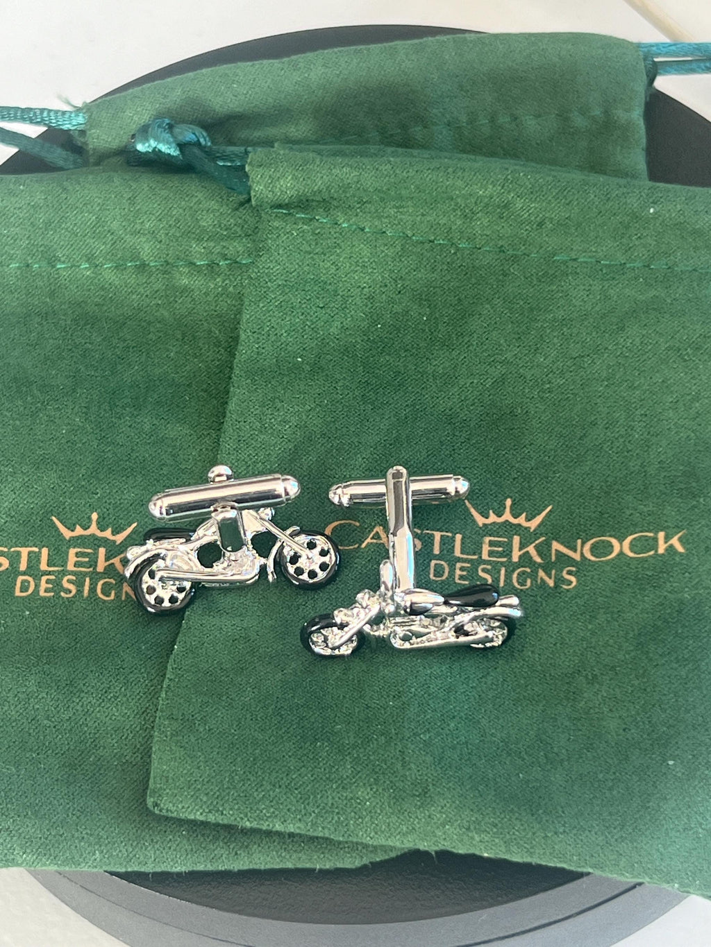 Black Motorbike Cufflinks Motorcycle Inspired Men's Jewelry Biker Accessories Unique Gift for Him Motorcycle Enthusiast Cufflinks