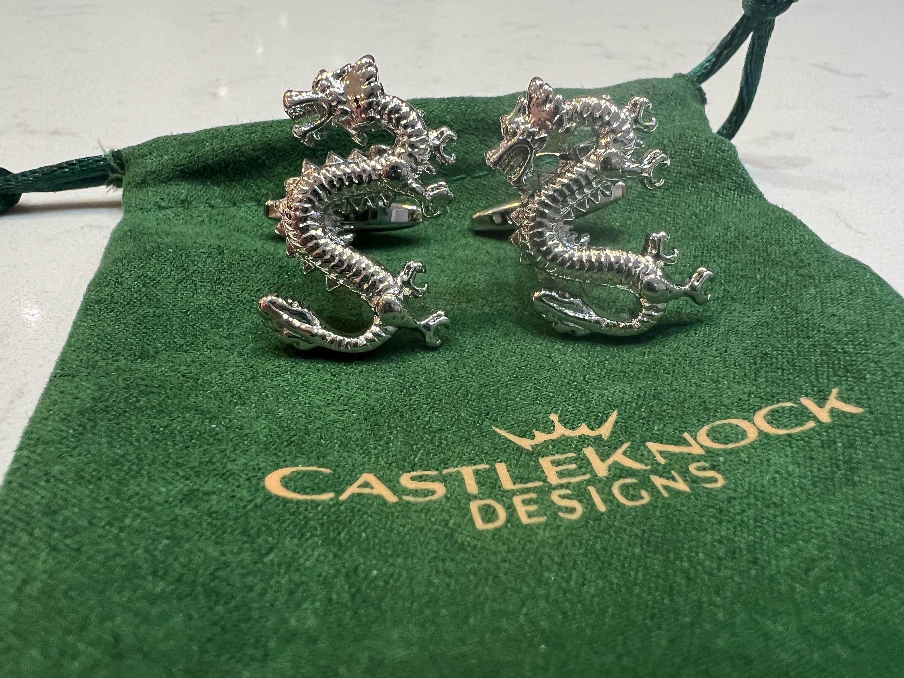 Dragon Cufflinks Mythical Creature Accessories Handcrafted Fantasy Jewelry Unique Gift for Him Elegant Formal Wear for Dragon Lovers and Fan