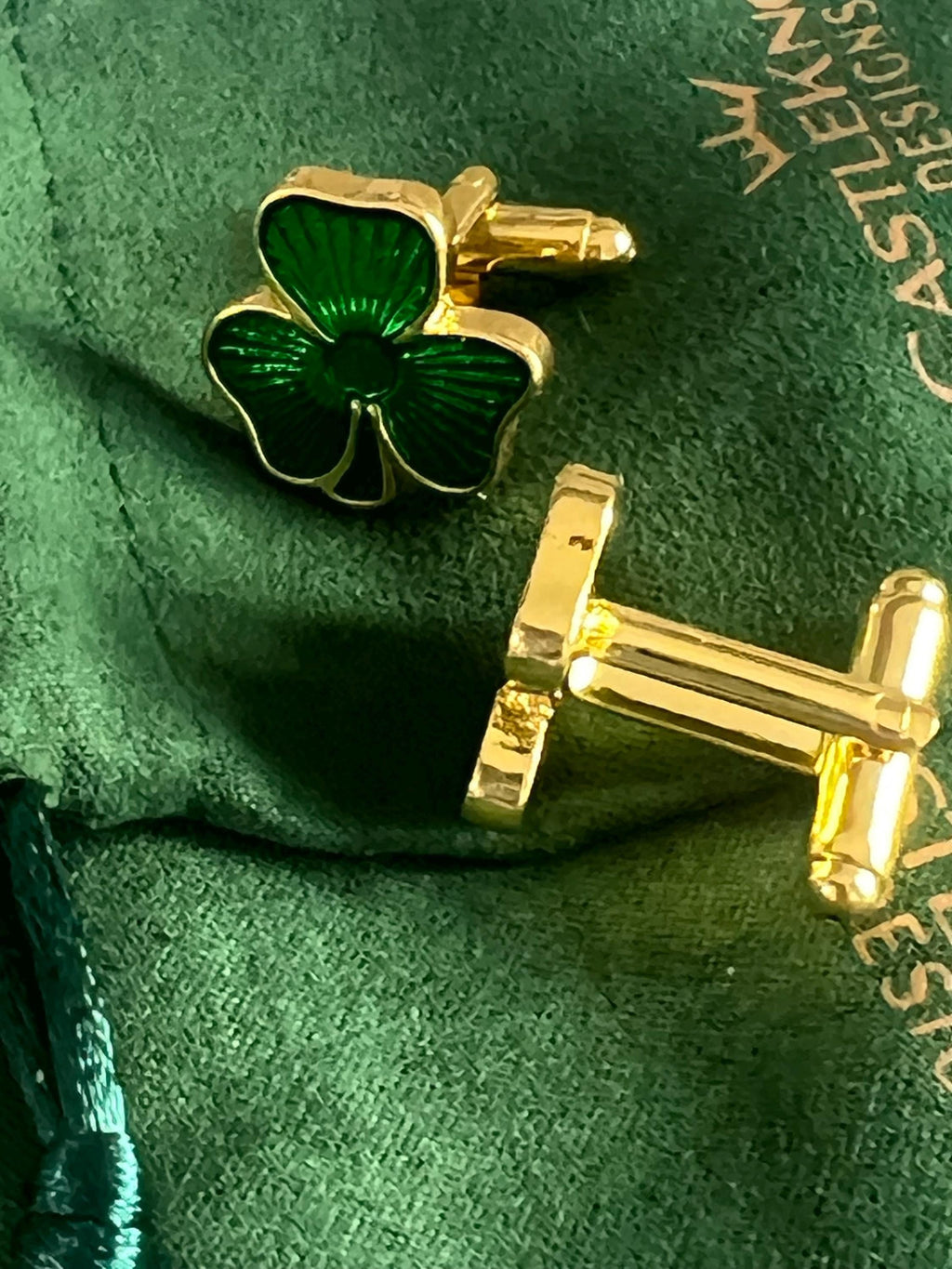 Shamrock Cufflinks Unique Irish Gift for Men Lucky Clover Accessories St. Patrick's Day Jewelry Perfect for Weddings or Formal Events