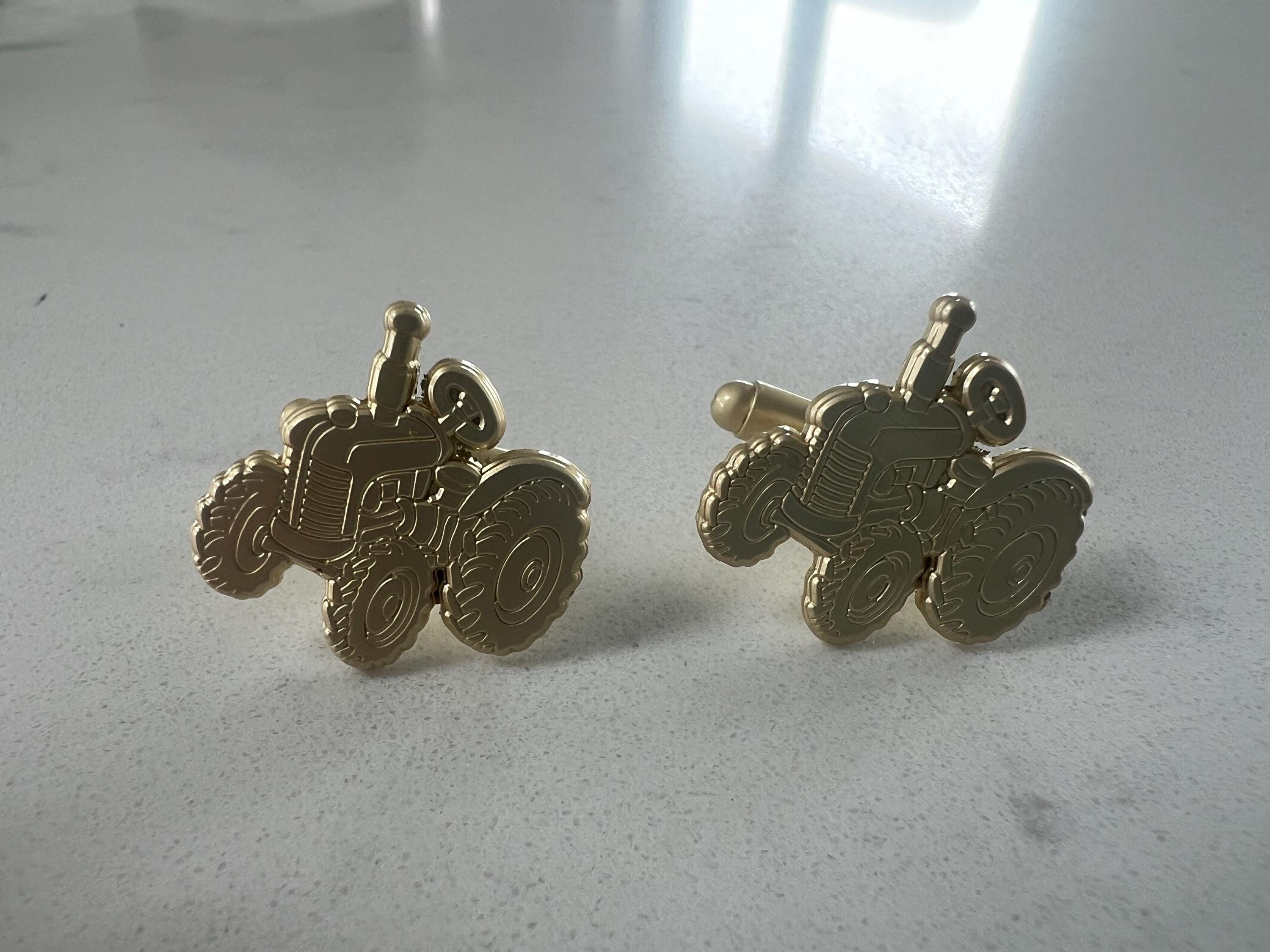 Vintage Tractor Cufflinks Suit Pin Tieclip Machinery Jewelery for Men Retro Agricultural Gift Unique Farmer Accessories Irish Farmer Gift