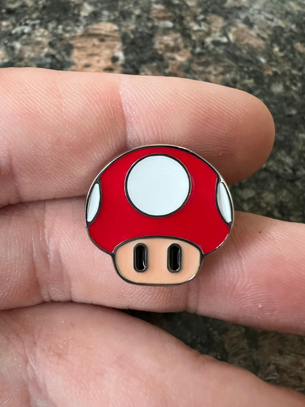 Mushroom Mario Suit Pin Retro Gaming Lapel Pin for Jacket Hat Bag or Lanyard Fun Gamer Gift Geeky Accessory Cosplay Collectible Badge Fans