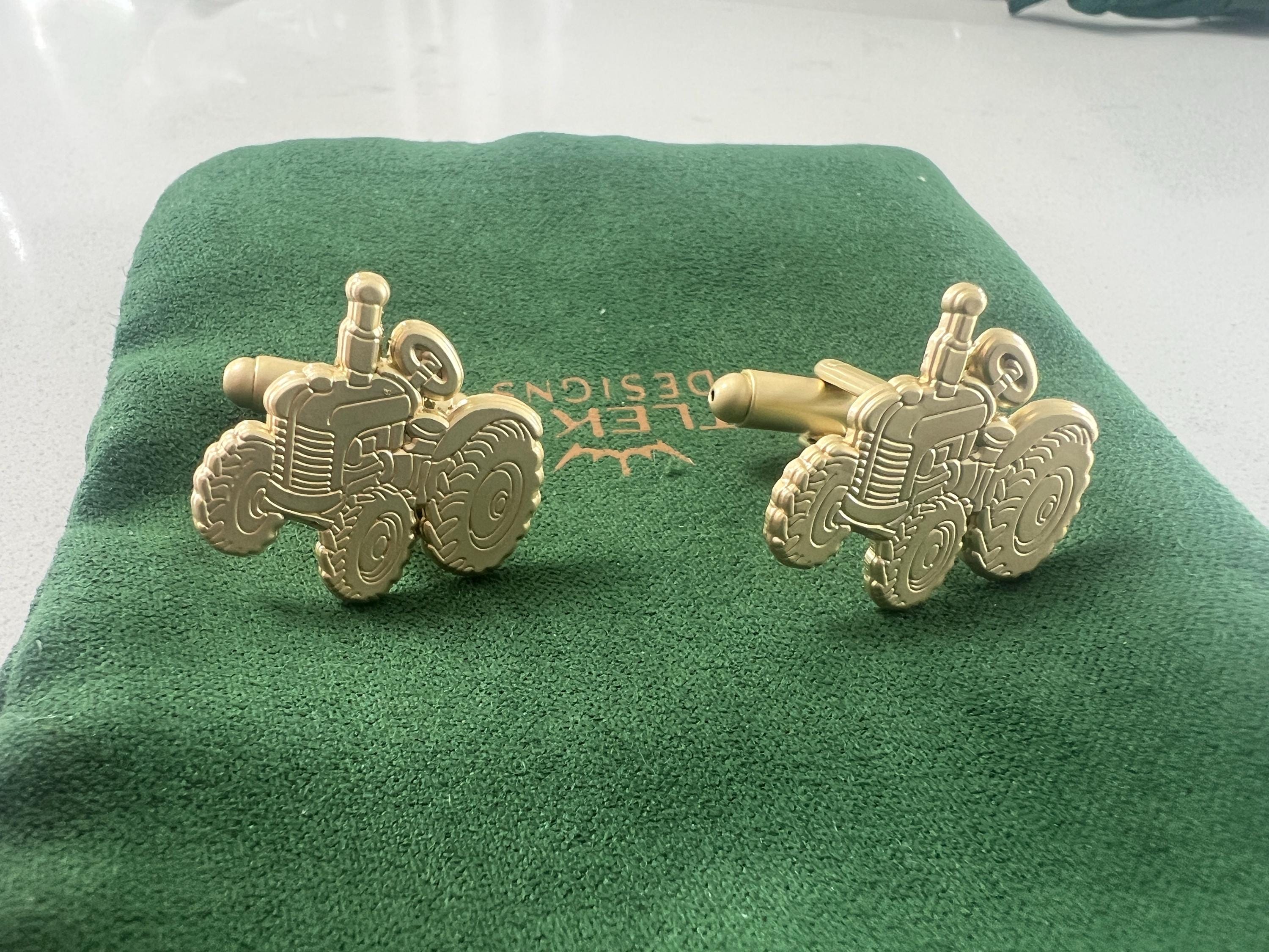 Vintage Tractor Cufflinks Machinery Jewelery for Men Retro Agricultural Gift Unique Farmer Accessories Irish Farmer Gift