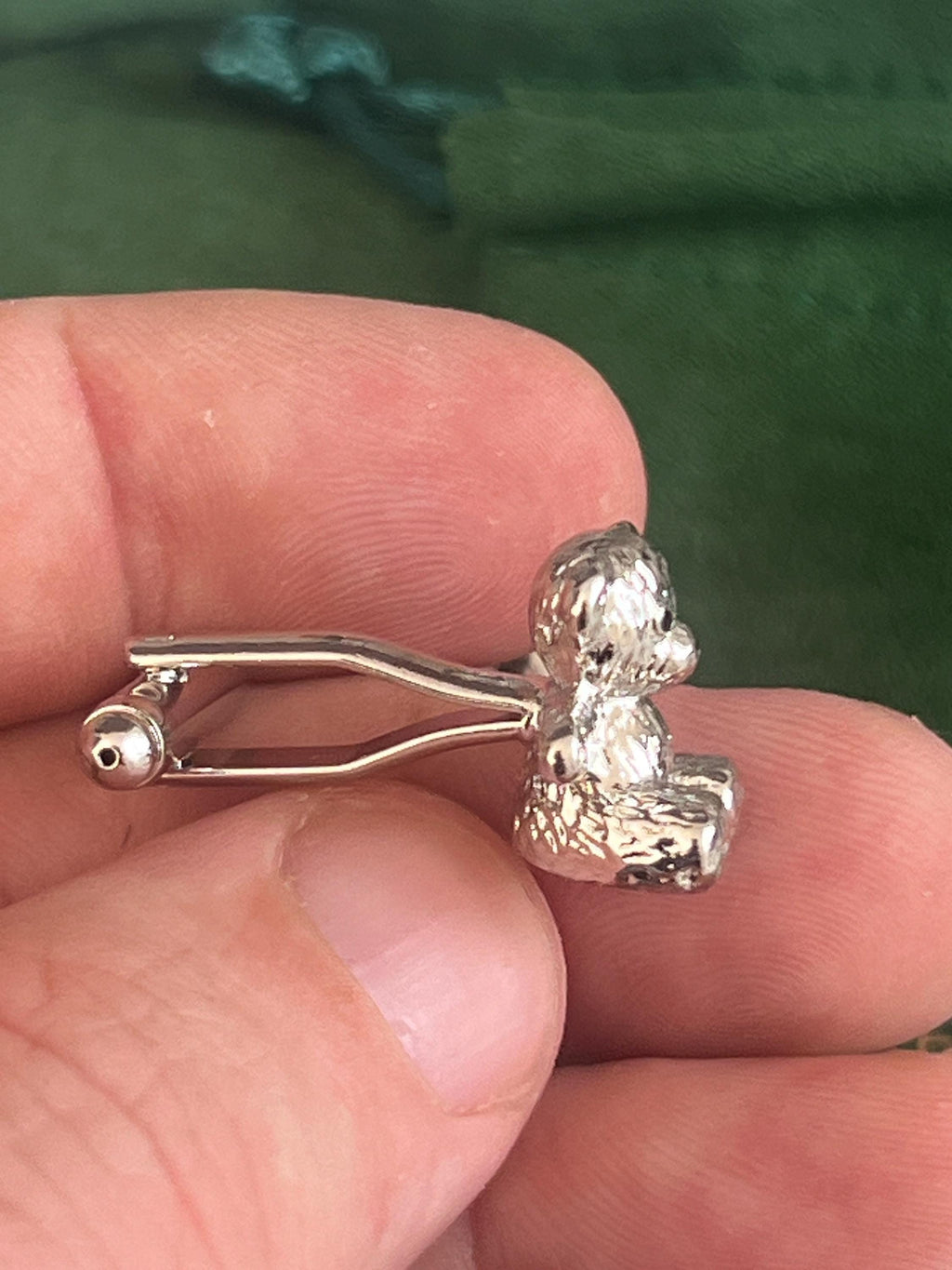 Silver Bear Cufflinks Animal Inspired Men's Jewelry Wildlife Accessories Unique Gift for Him Nature Lover Cufflinks