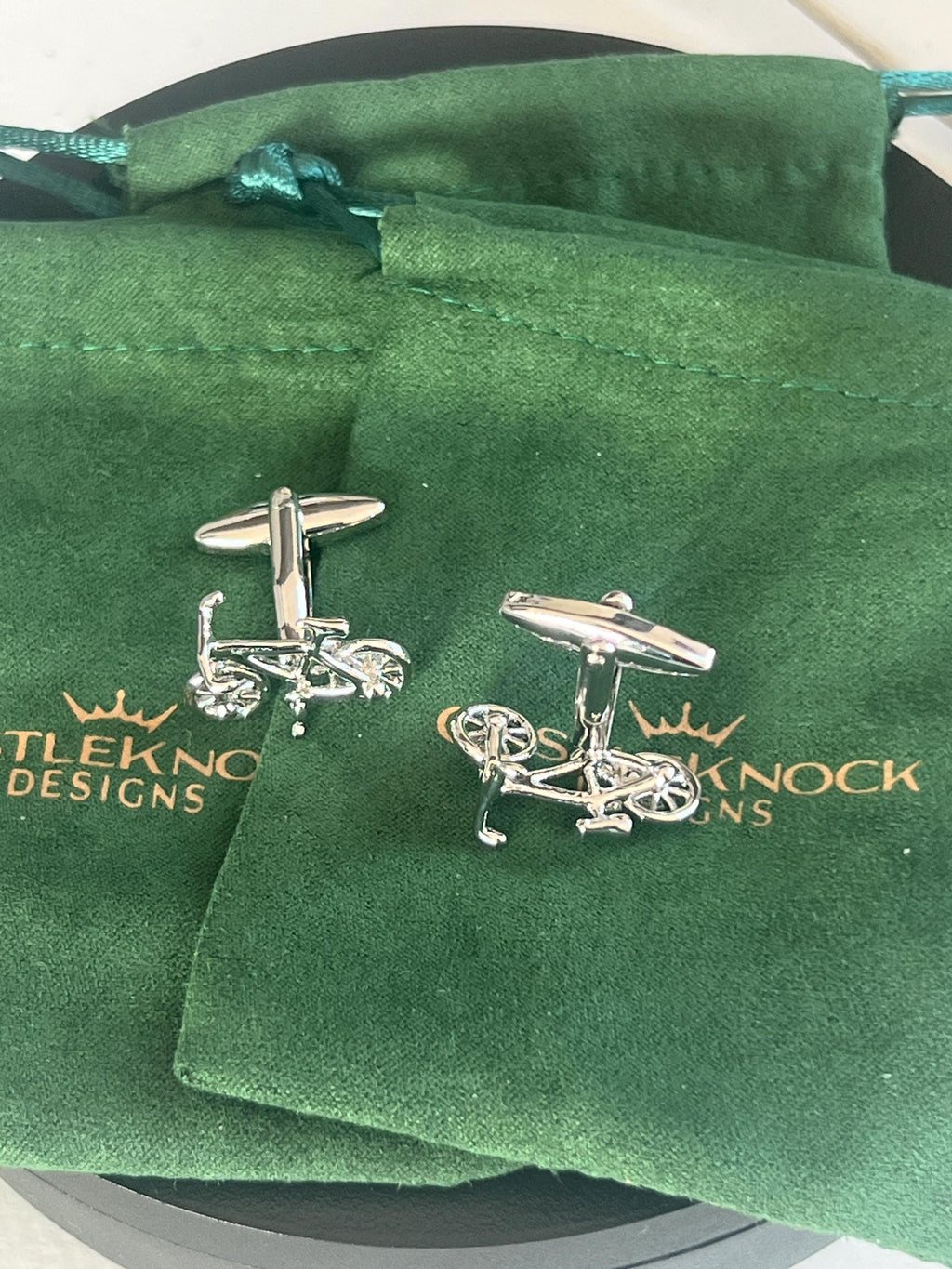 Silver Bicycle Cufflinks Cycling Inspired Men's Jewelry Bike Accessories Unique Gift for Him Bicycle Enthusiast Cufflinks for Riders