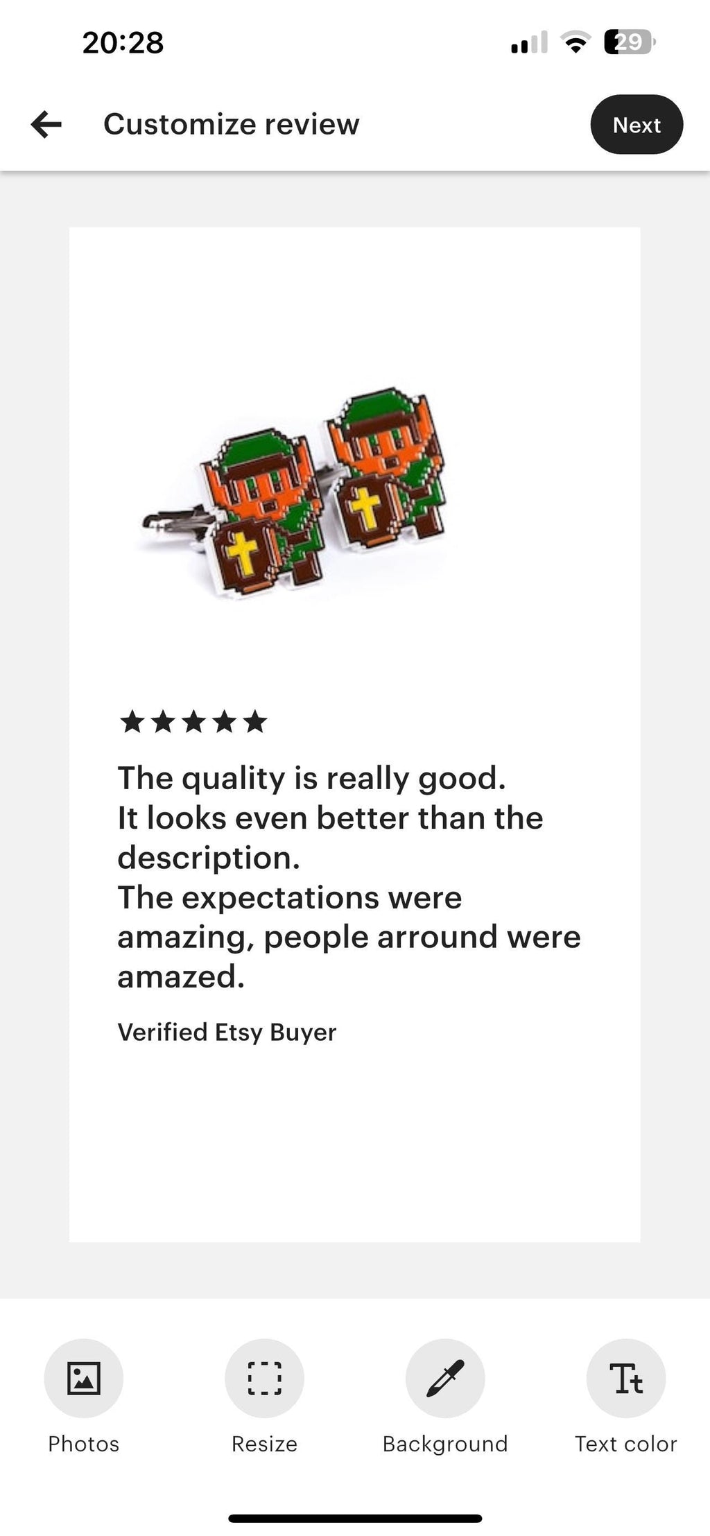 Legend of Zelda 8-Bit Cufflinks Retro Gaming Accessory Video Game Fan Jewelry Zelda-Inspired Design Unique Men's Cufflinks Gift for Gamers