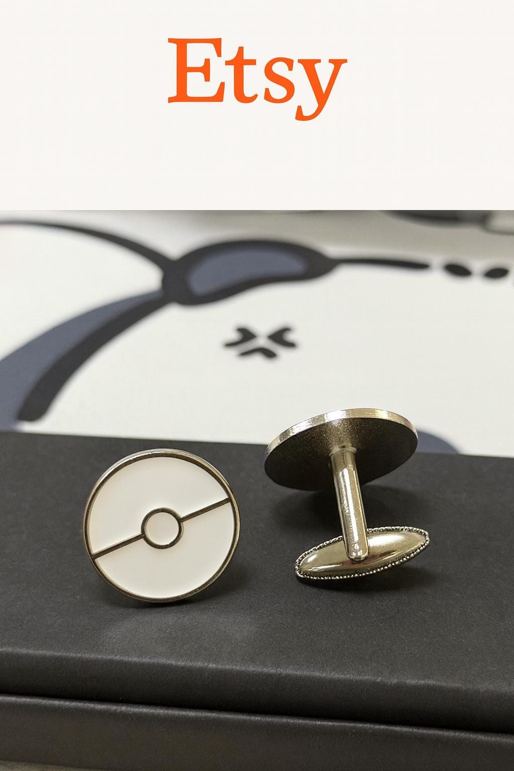 Pokemon Poke Ball Cufflinks white for Pokemon Fans Ideal Gift for Special Occasions Collectors and Enthusiasts Perfect for Event