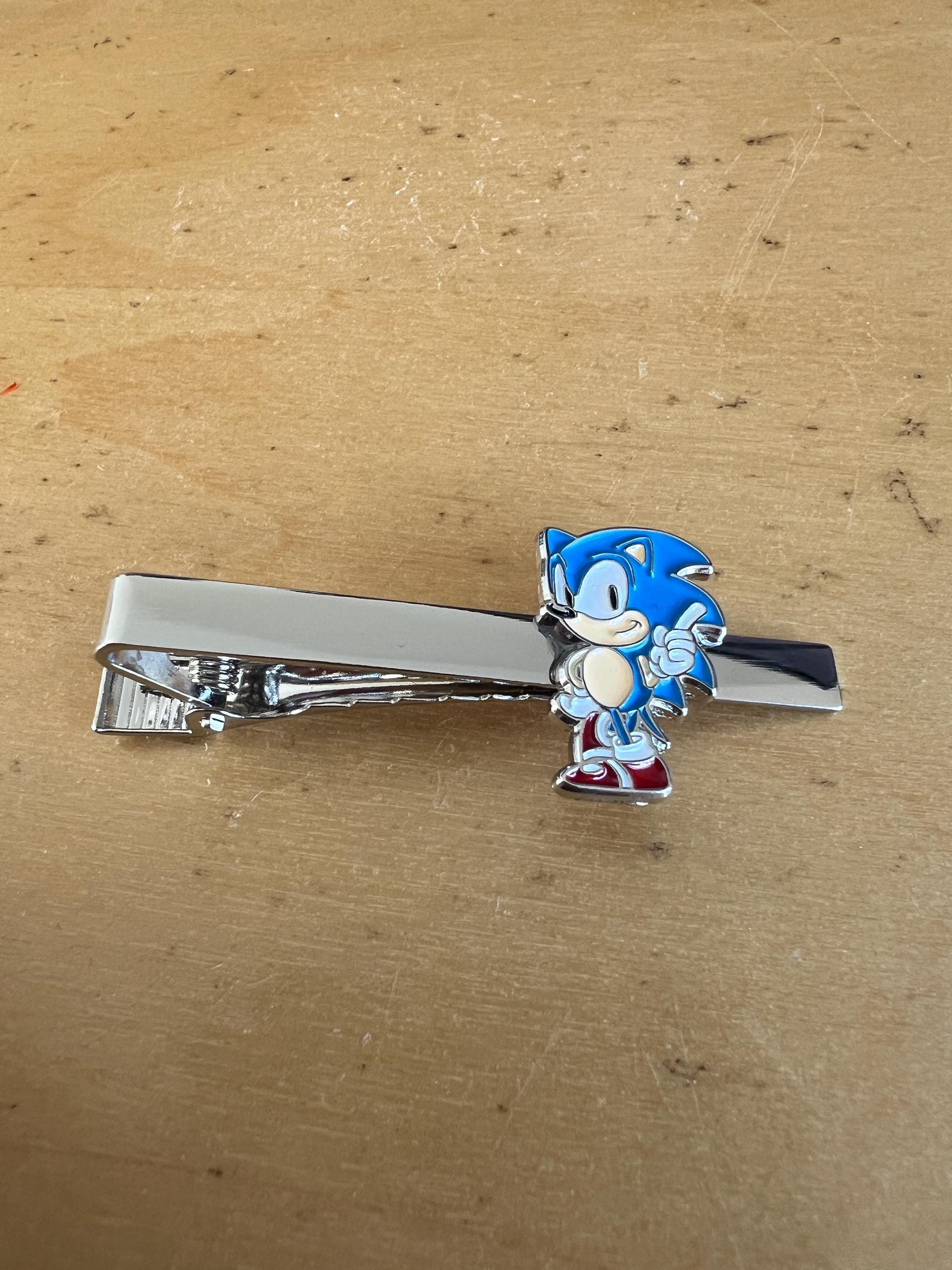 Sonic The Hedgehog Tieclip Retro Gaming Accessory Handcrafted Geeky Gift for Fans Unique Video Game Jewelry Perfect for Sonic Lovers