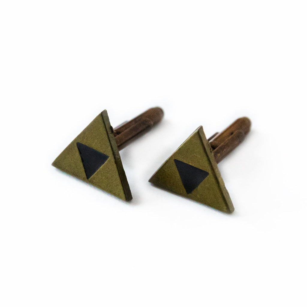 Legend of Zelda Triforce Cufflinks for Men Geeky Gamer Gift Nerdy Wedding Accessories Zelda Groomsmen Gift Cosplay Jewelry Nerd Gift for Him