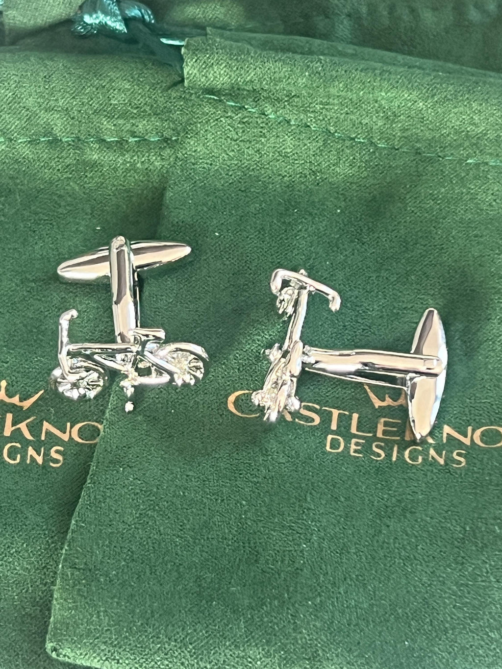 Silver Bicycle Cufflinks Cycling Inspired Men's Jewelry Bike Accessories Unique Gift for Him Bicycle Enthusiast Cufflinks for Riders