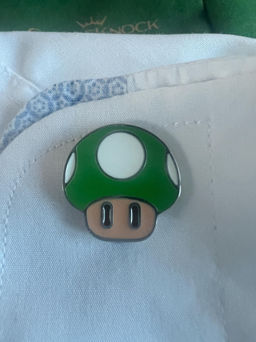Mushroom Mario 1UP Cufflinks Retro Gaming Accessories Handcrafted Unique Gift Gamers Geeky Wedding Jewelry Ideal Mario Fans and Collectors