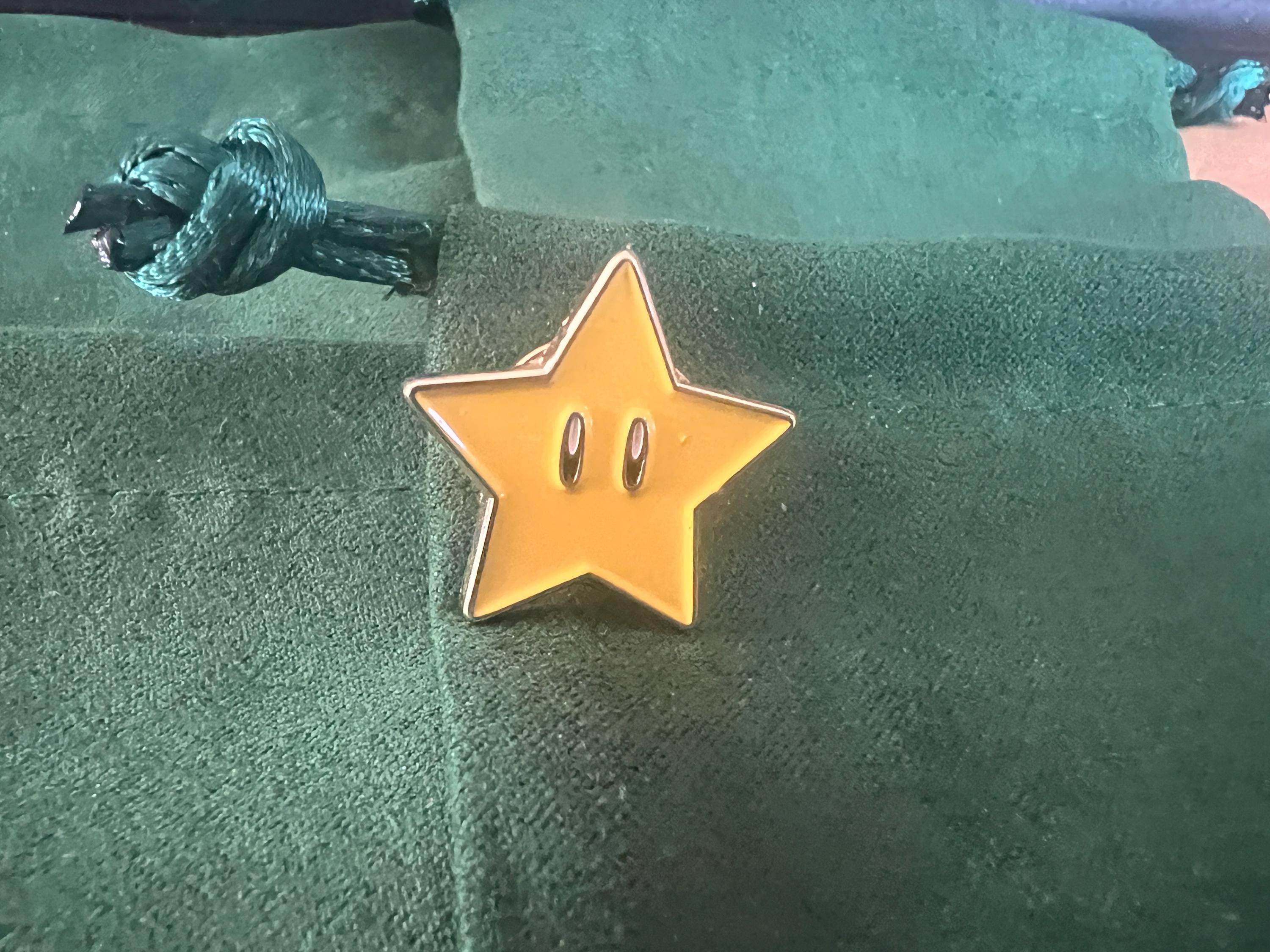 Super Star Suit Pin Retro Gaming Accessories Handcrafted Unique Gift for Gamers Geeky Wedding Jewelry Perfect for Mario Fans and Collectors