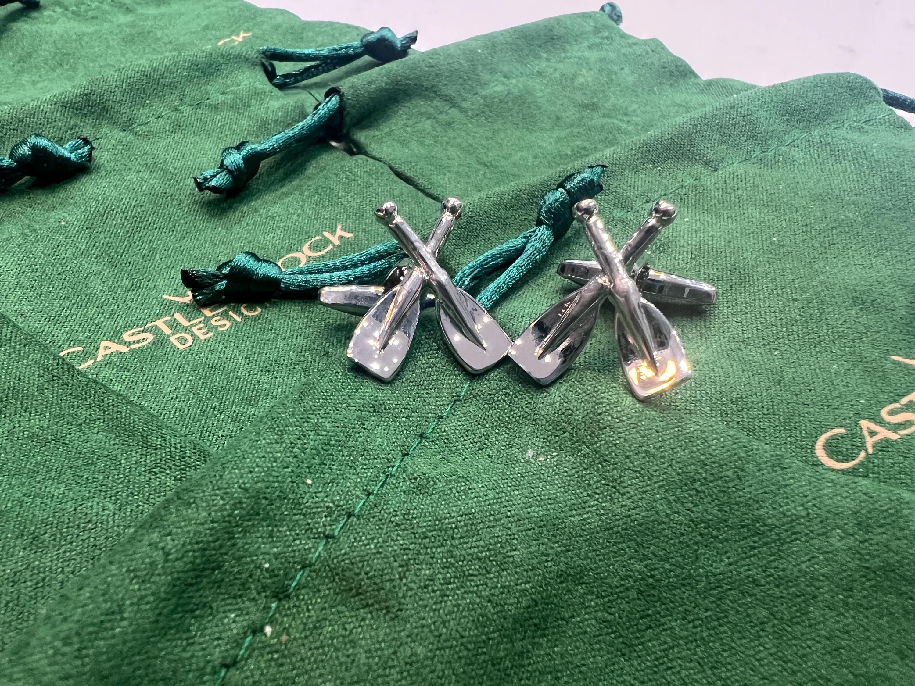 Sailing Boat Paddle Cufflinks Silver Nautical Mens Accessory Unique Gift for Sailor Groomsmen Wedding Fathers Day Nautical Jewelry for Him