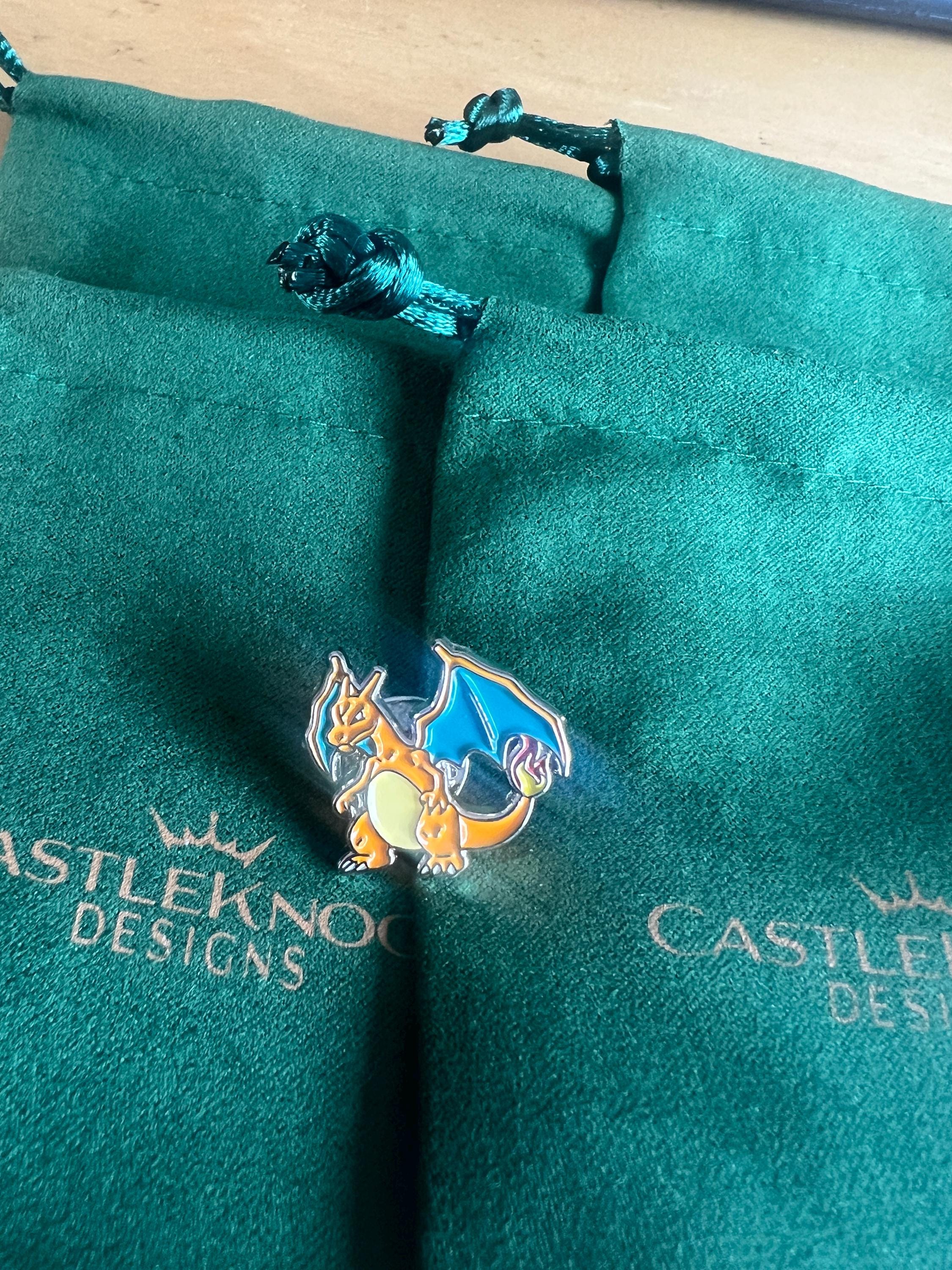 Charizard Pin fiery dragon inspired accessories perfect gift for Pokemon fans trainers weddings and special occasions unique design