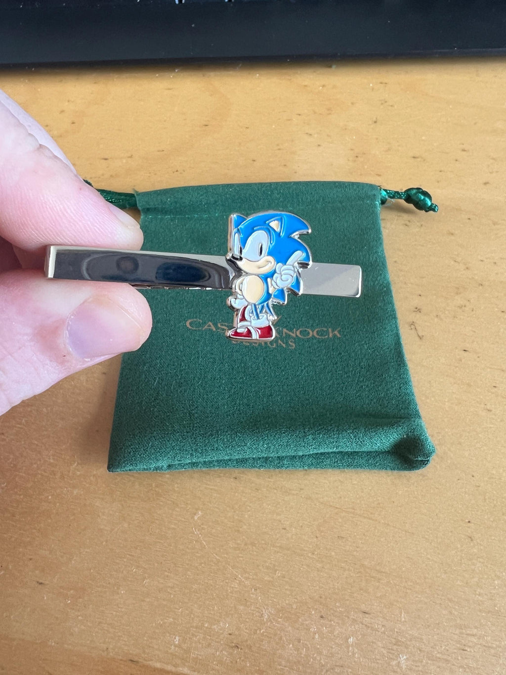 Sonic The Hedgehog Tieclip Retro Gaming Accessory Handcrafted Geeky Gift for Fans Unique Video Game Jewelry Perfect for Sonic Lovers