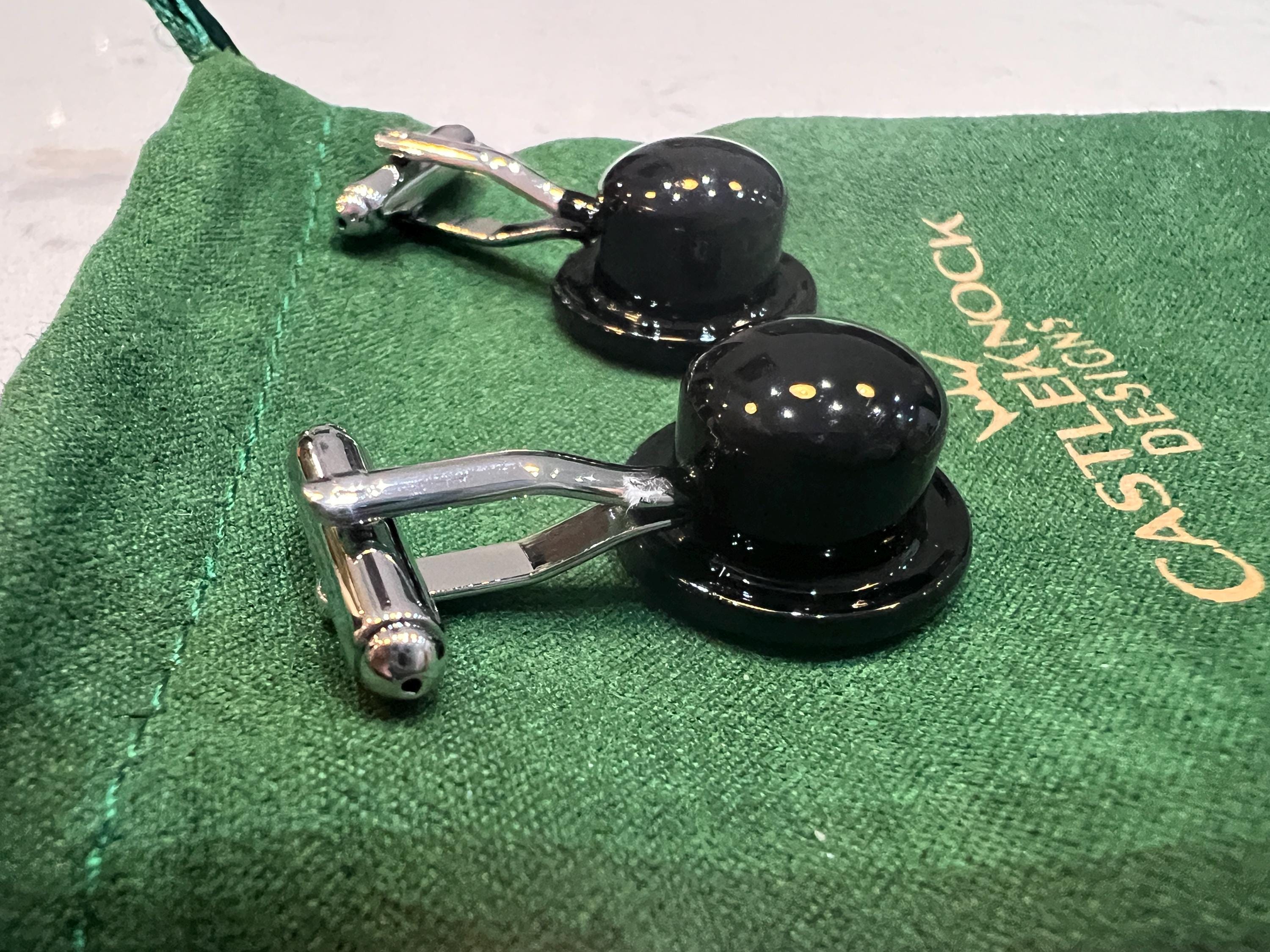 Elegant Top Hat Cufflinks Formal Accessories for Weddings & Special Events Unique Gift for Men Stylish Suit Tuxedo Addition Timeless Design