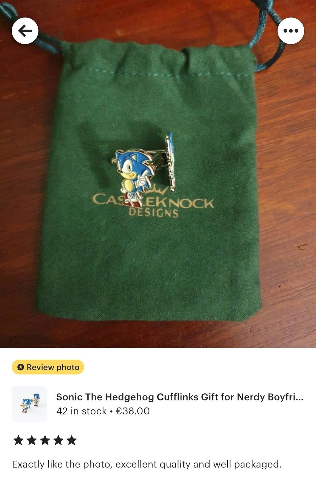 Sonic The Hedgehog Cufflinks Gift for Nerdy Boyfriend Gamer Wedding Cufflinks Groomsmen Gift Unique Video Game Present for Boyfriend