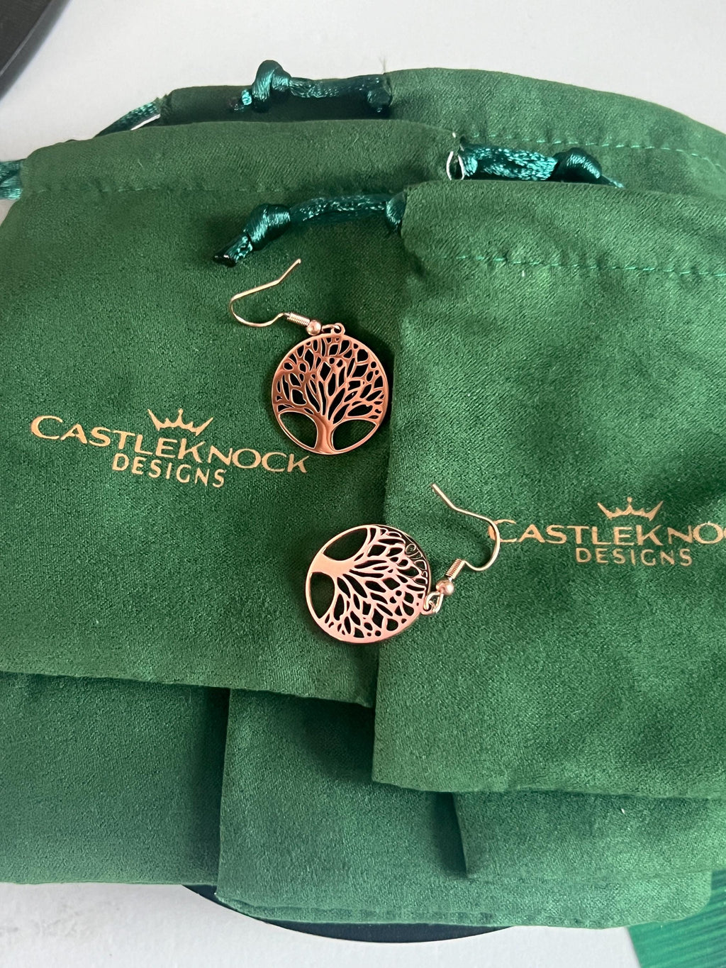 Tree of Life Earrings Rose Gold or Silver Handcrafted Jewelry Meaningful Gift for Her Symbolic Nature-Inspired Design Elegant Unique Earring
