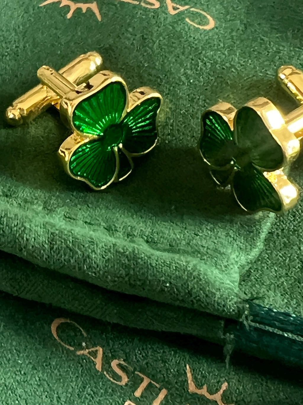 Shamrock Cufflinks Unique Irish Gift for Men Lucky Clover Accessories St. Patrick's Day Jewelry Perfect for Weddings or Formal Events
