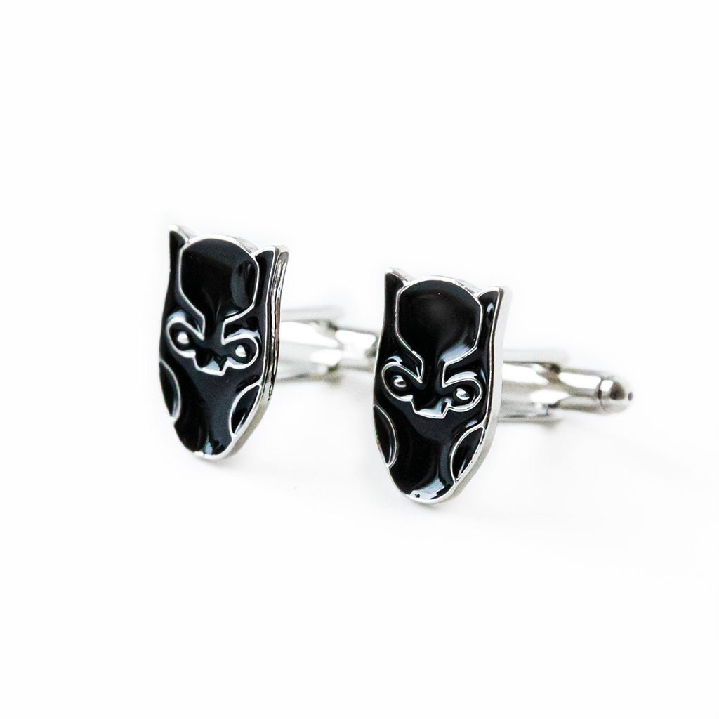 Black Panther Cufflinks Marvel Inspired Men's Jewelry Wakanda Accessories Superhero Gift for Him Wedding Birthday Groom Gift for Fans