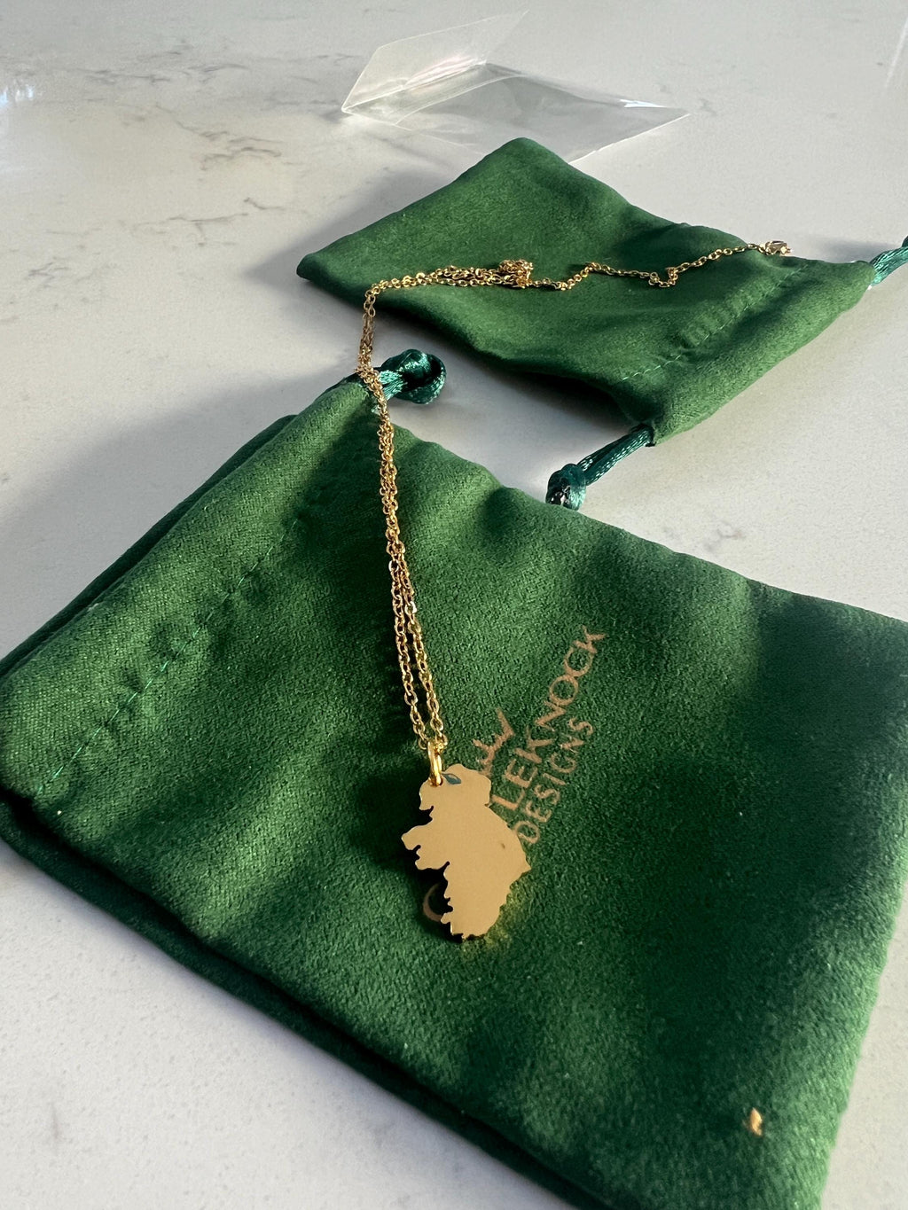 Map of Ireland Gold Necklace Handmade Irish Jewelery Celtic Gift for Her Irish Pendant Necklace Ireland Lover Gift Unique Irish Keepsake