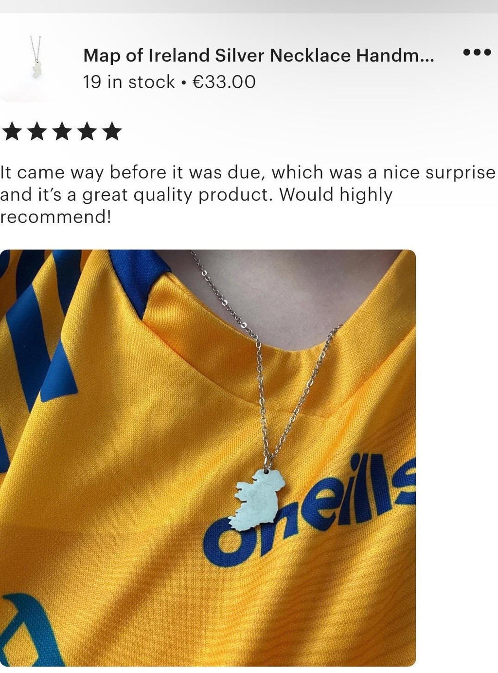 Map of Ireland Silver Necklace Handmade Irish Jewelery Celtic Gift for Her Irish Pendant Necklace Ireland Lover Gift Unique Irish Keepsake