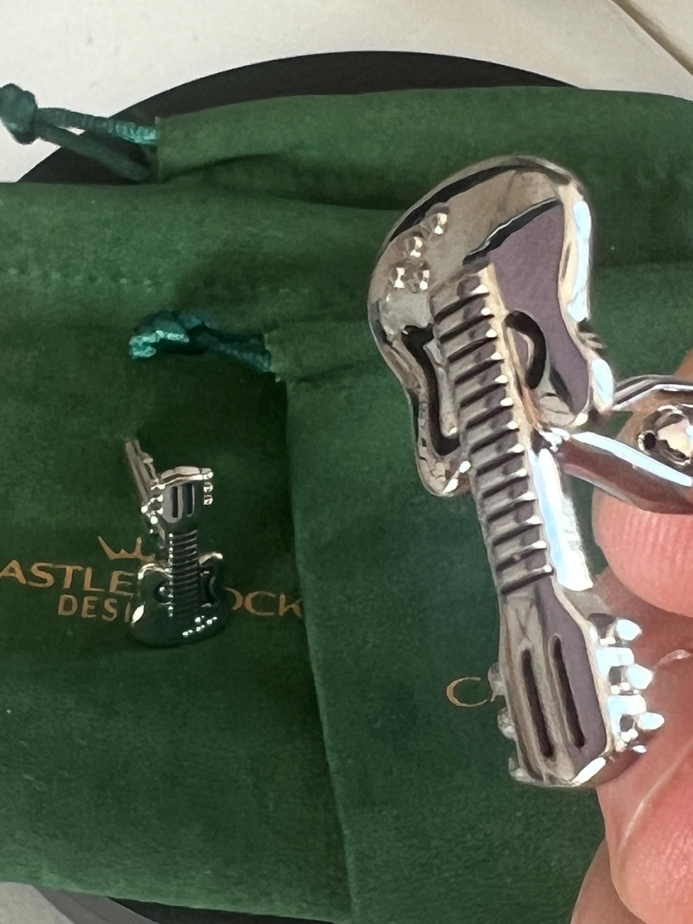 Silver Guitar Cufflinks Music Inspired Men's Jewelry Guitar Lover Accessories Unique Gift for Him Rock Star Cufflinks Perfect for Musician