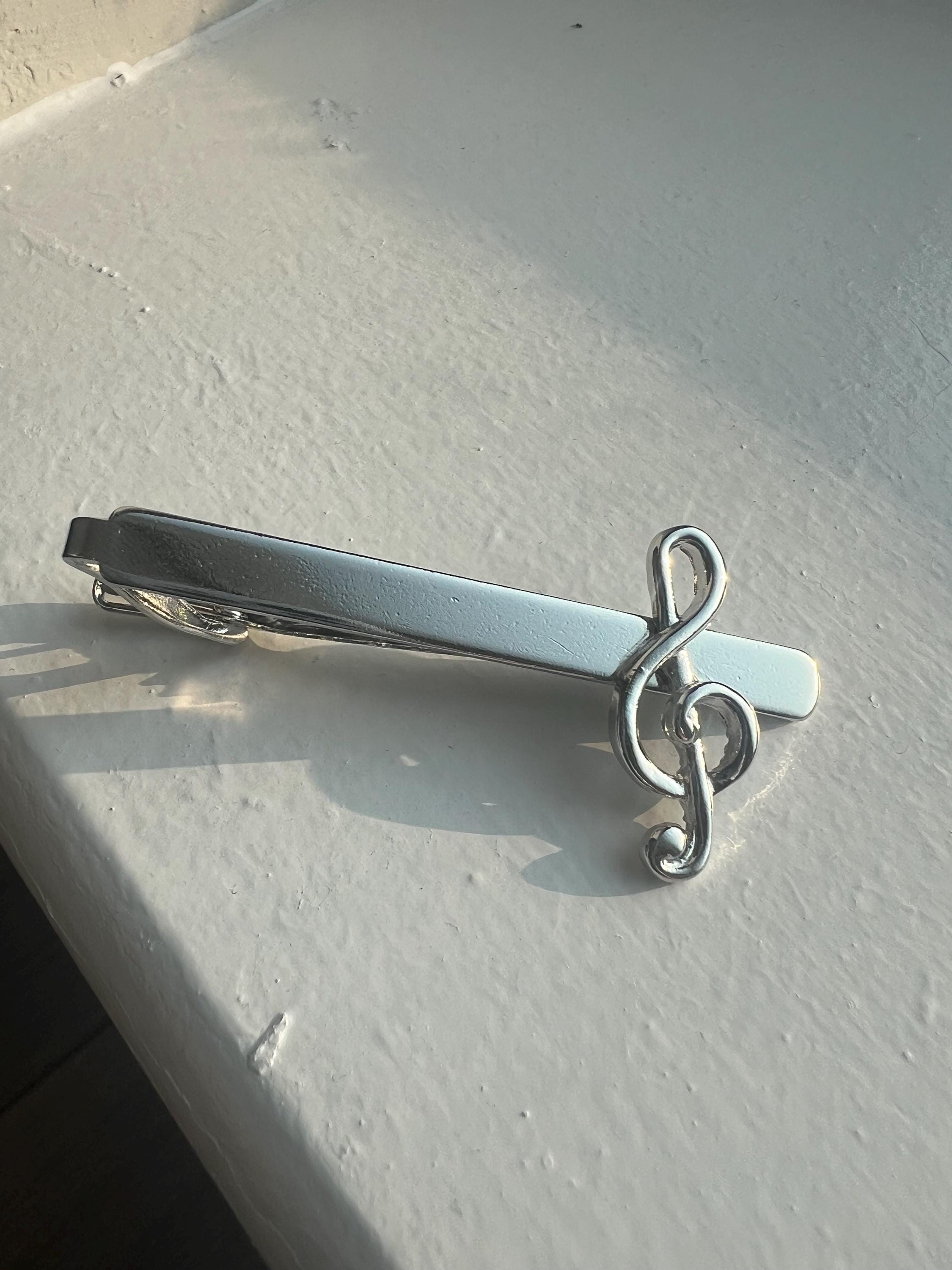 Musical Note Tie Clip Music Lover's Accessory Elegant Tie Bar for Musicians Unique Gift for Him Music-Themed Jewelry Stylish Suit Decoration