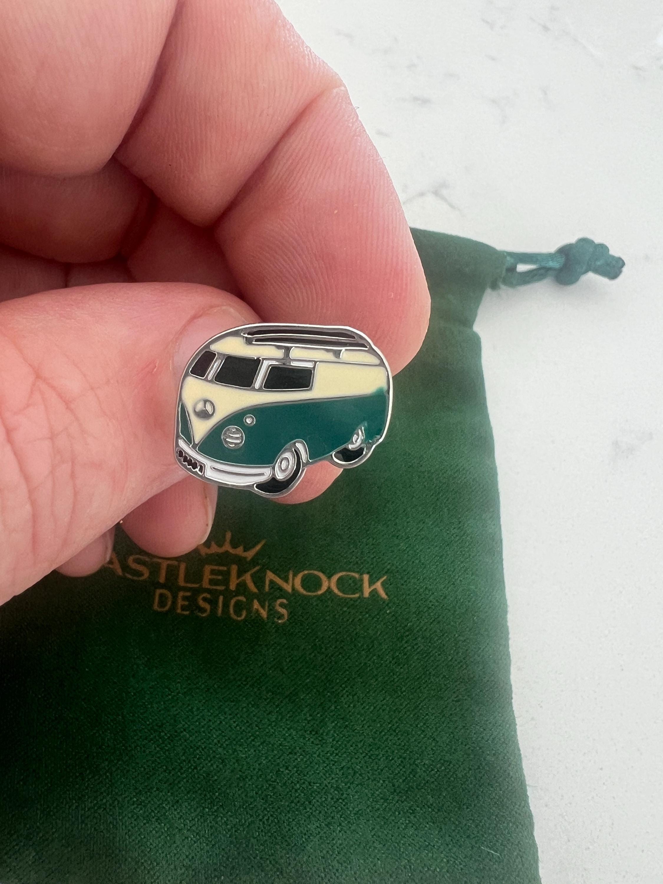 Camper Van Cufflinks with Surfer Rack Cool Travel Inspired Men's Jewelry Beach Lover Accessories Unique Gift Him Retro Surf Van Cufflinks
