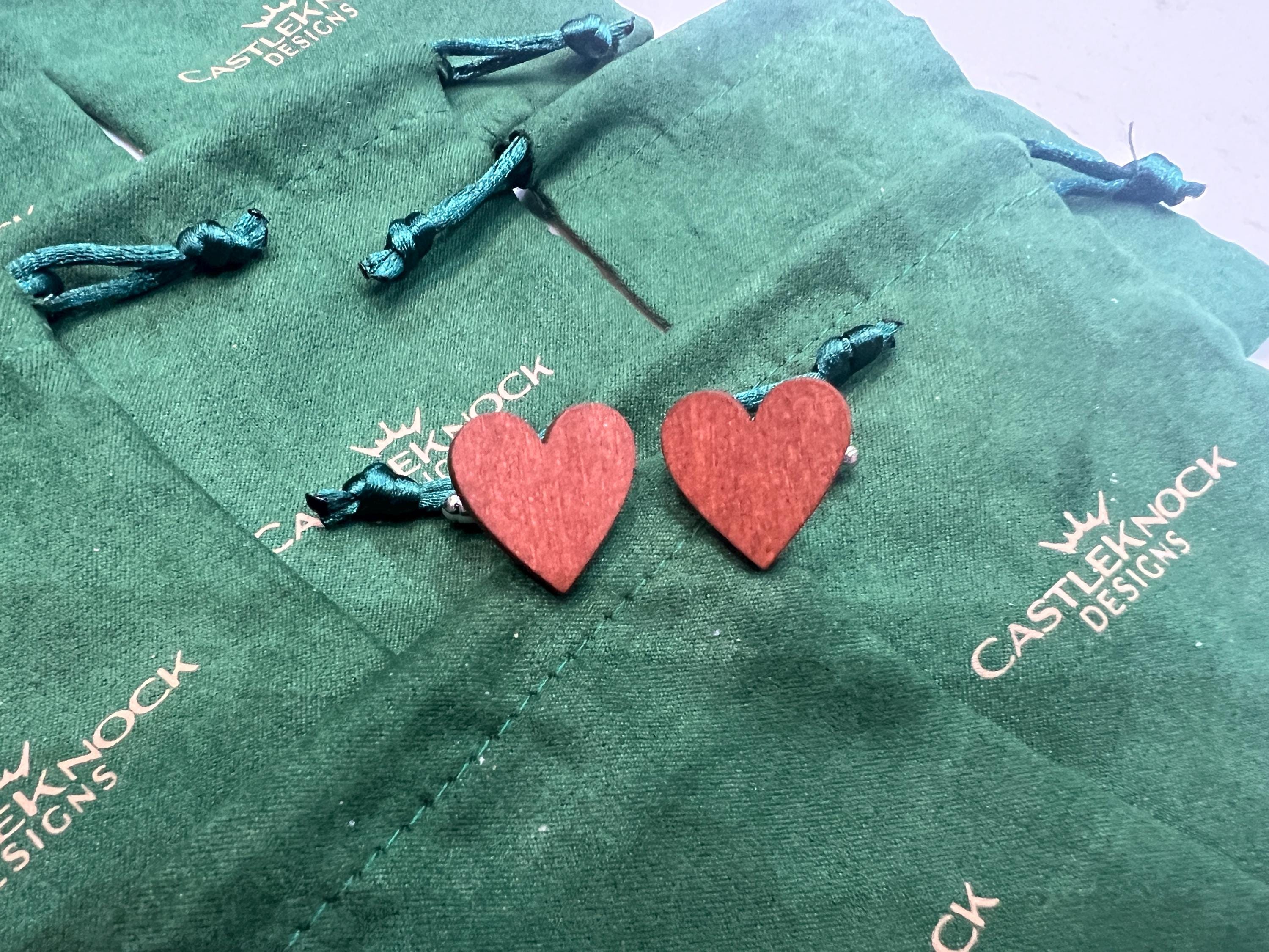 Wooden Heart Cufflinks Handmade Rustic Mens Accessory Unique Gift for Him Groomsmen Wedding Anniversary Valentines Day Father's Day Present