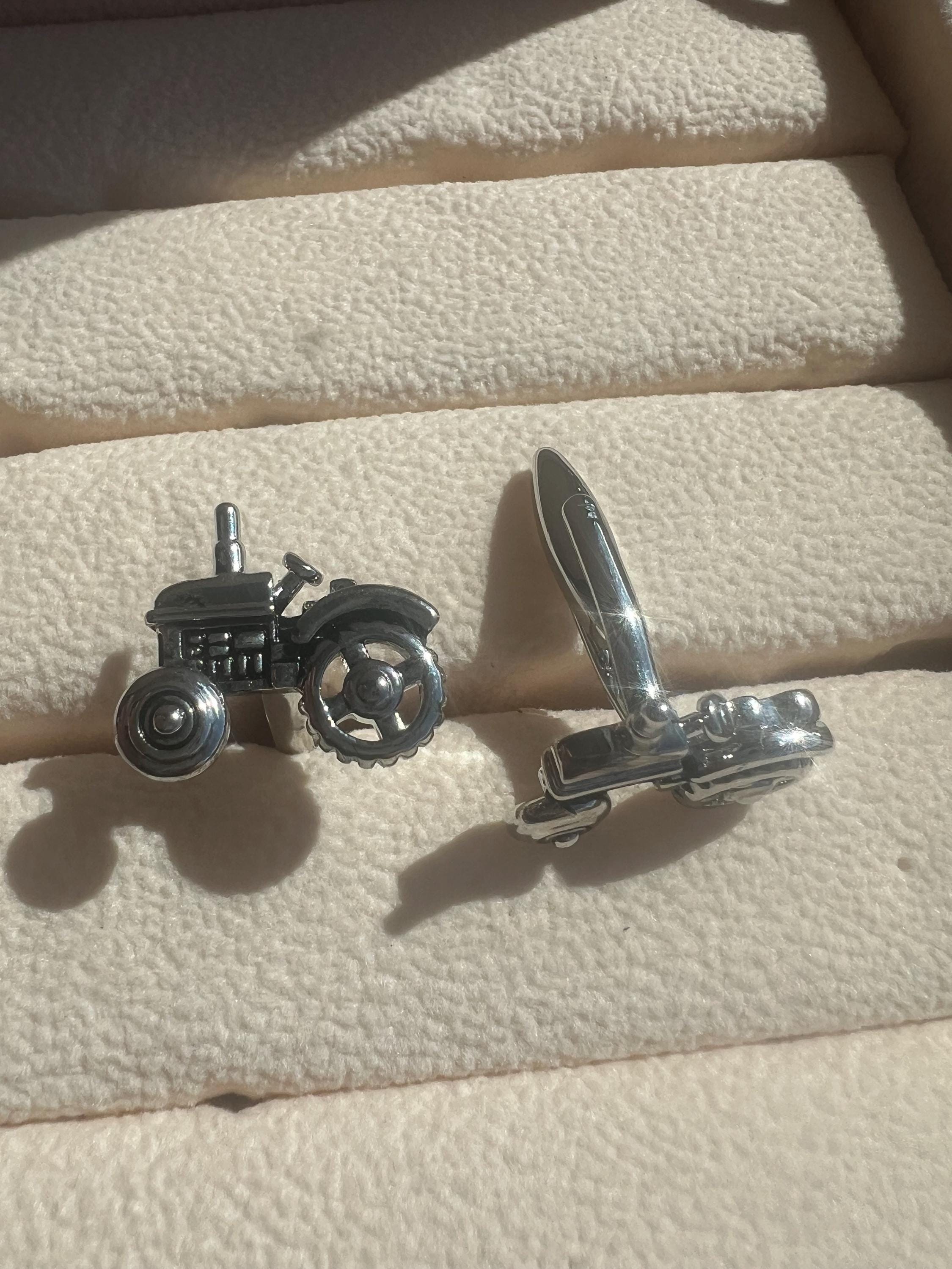 Vintage Tractor Cufflinks Handcrafted Farm Machinery Jewelery for Men Retro Agricultural Gift Unique Farmer Accessories Irish Farmer Gift