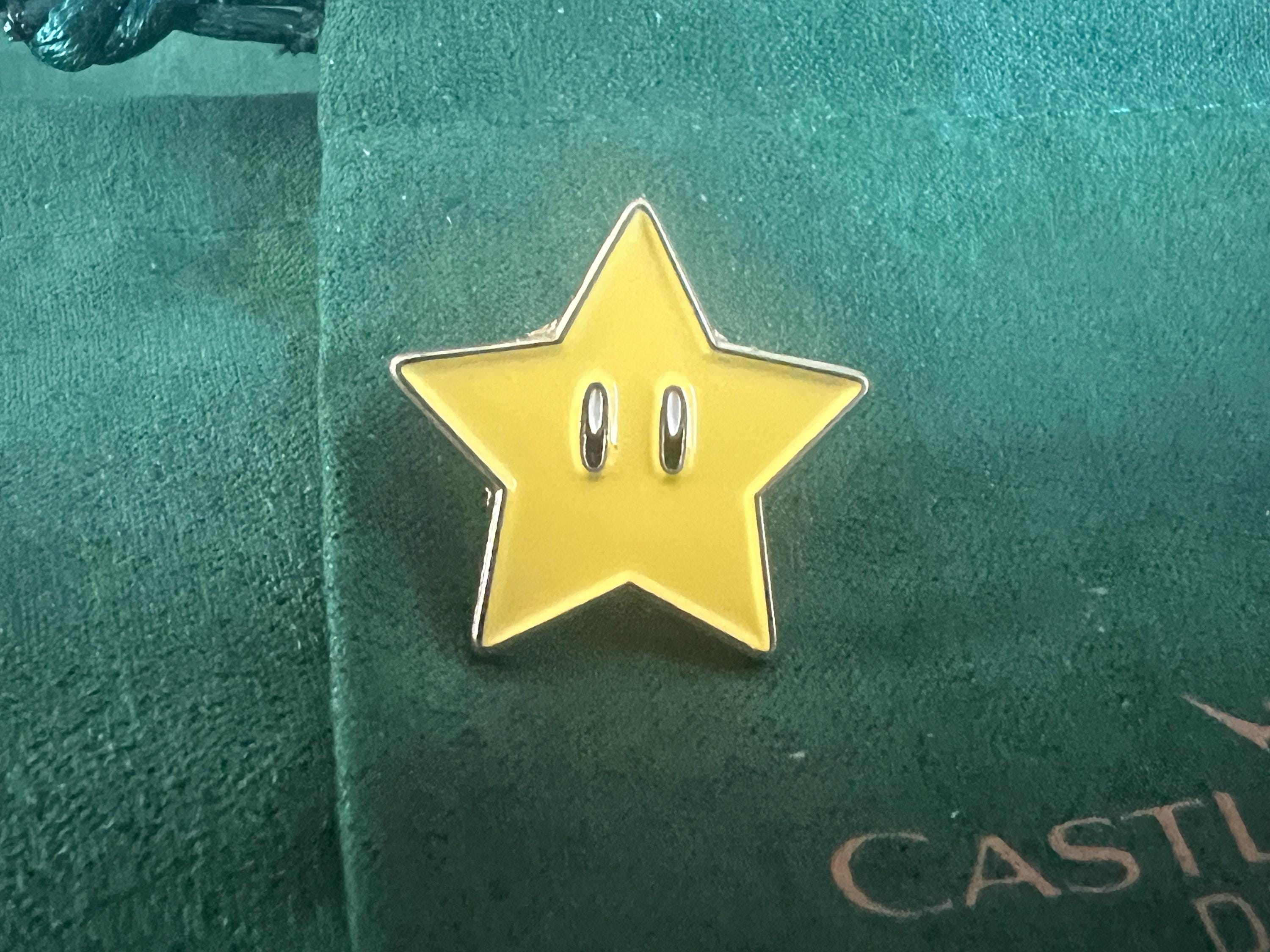 Super Star Suit Pin Retro Gaming Accessories Handcrafted Unique Gift for Gamers Geeky Wedding Jewelry Perfect for Mario Fans and Collectors