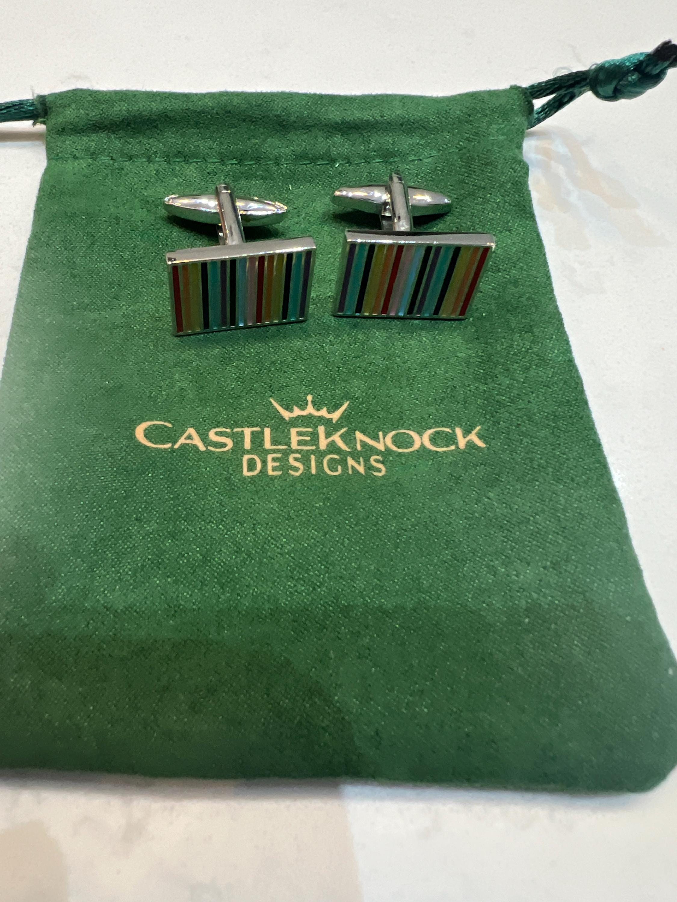 Modern Rainbow Cufflinks Bold Square Design Colorful Men's Jewelry LGBTQ Pride Gift Unique Wedding Accessory Groom or Groomsmen Idea