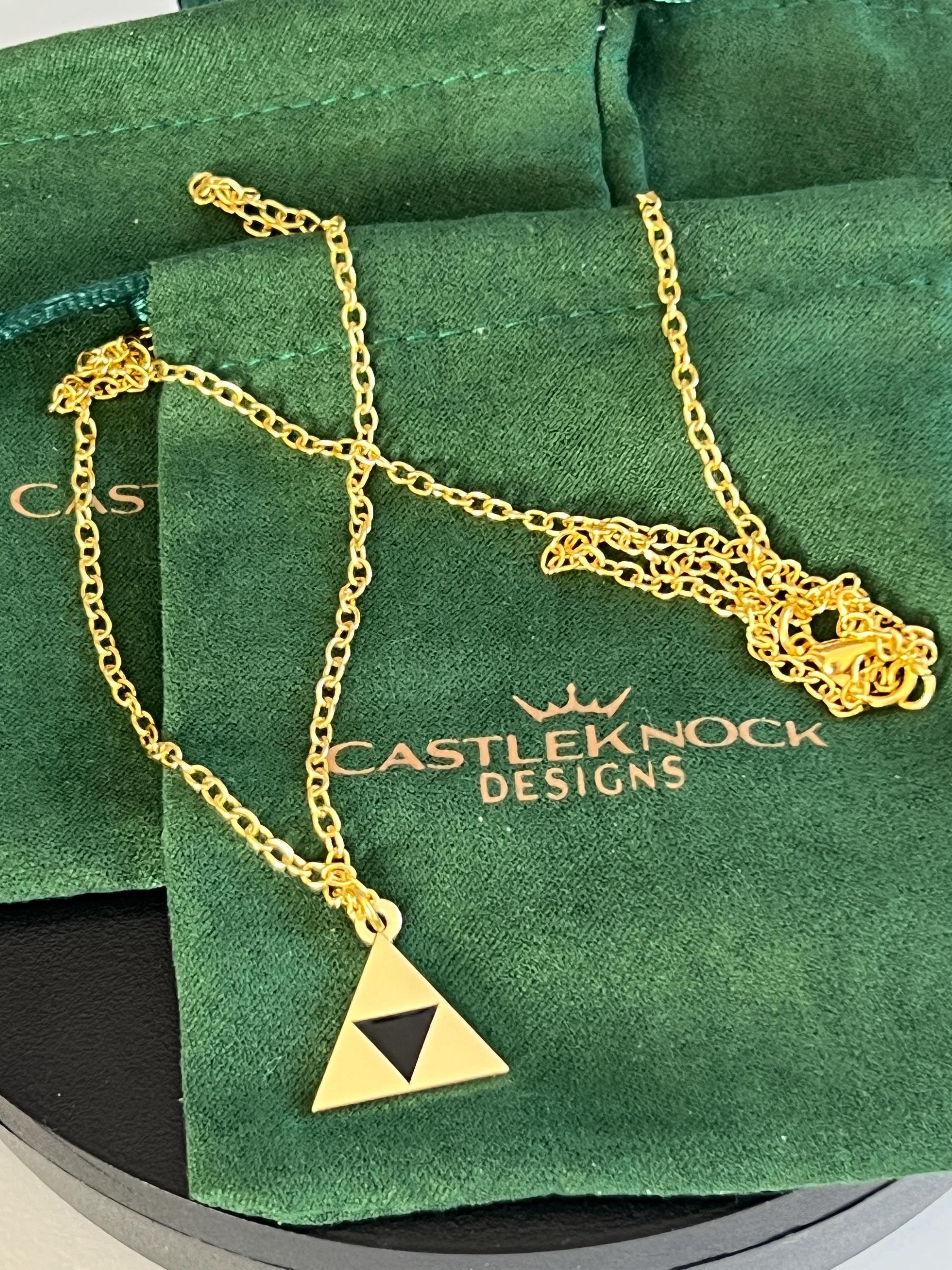 Legend of Zelda Triforce Necklace 18k Gold Plated Gaming Accessory Zelda-Inspired Jewelry Unique Gift for Gamers Stylish Pendant Necklace
