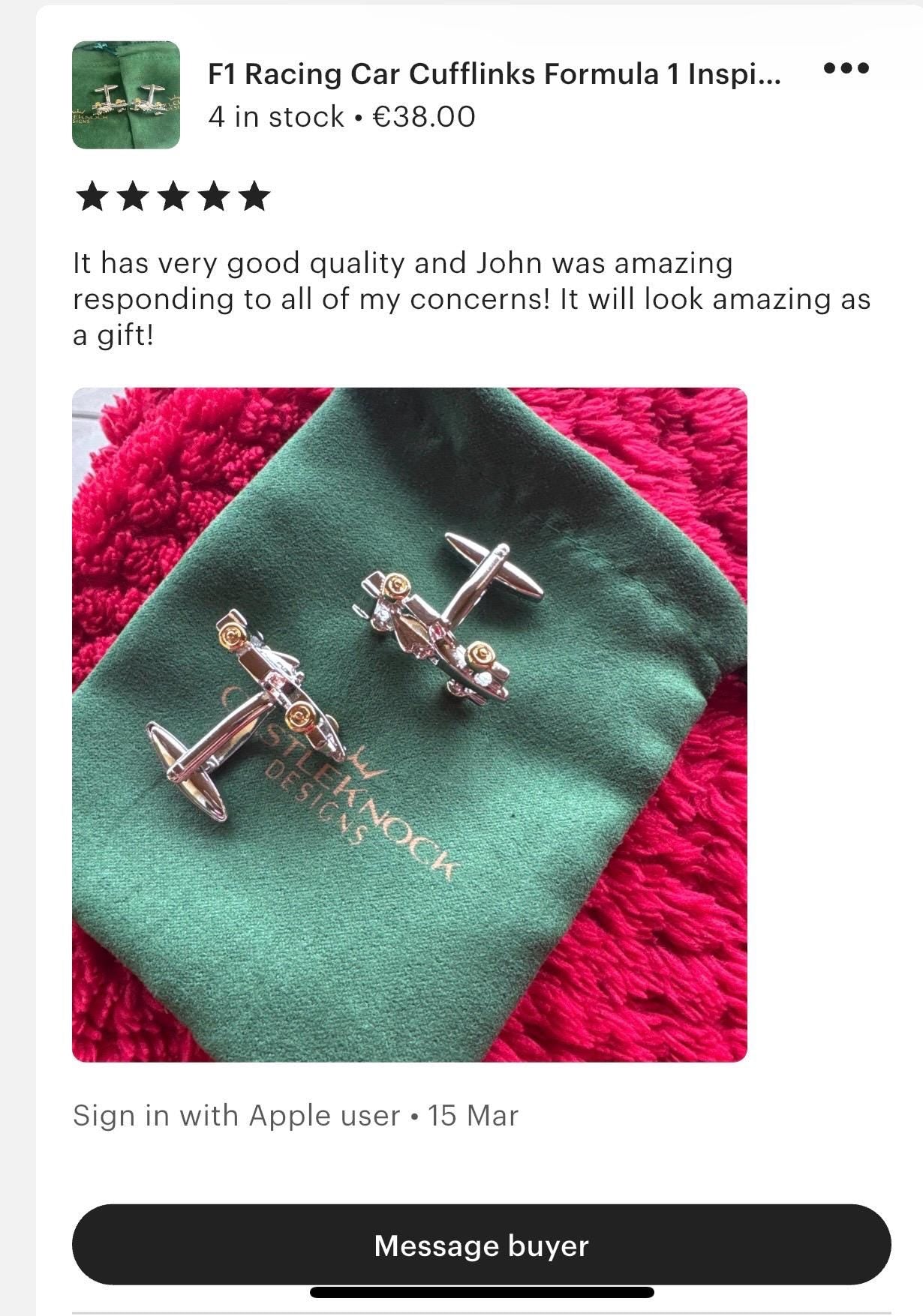 F1 Racing Car Cufflinks Formula 1 Inspired Jewelery Motorsport Accessories Unique Gift for Him Racing Enthusiast Cufflinks Perfect Fans