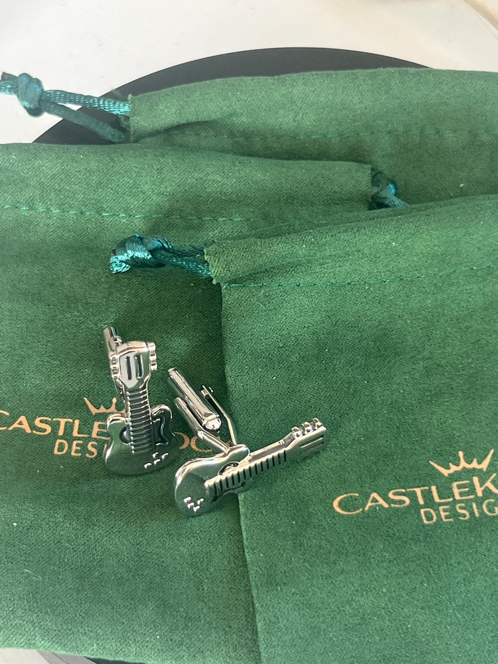 Silver Guitar Cufflinks Music Inspired Men's Jewelry Guitar Lover Accessories Unique Gift for Him Rock Star Cufflinks Perfect for Musician