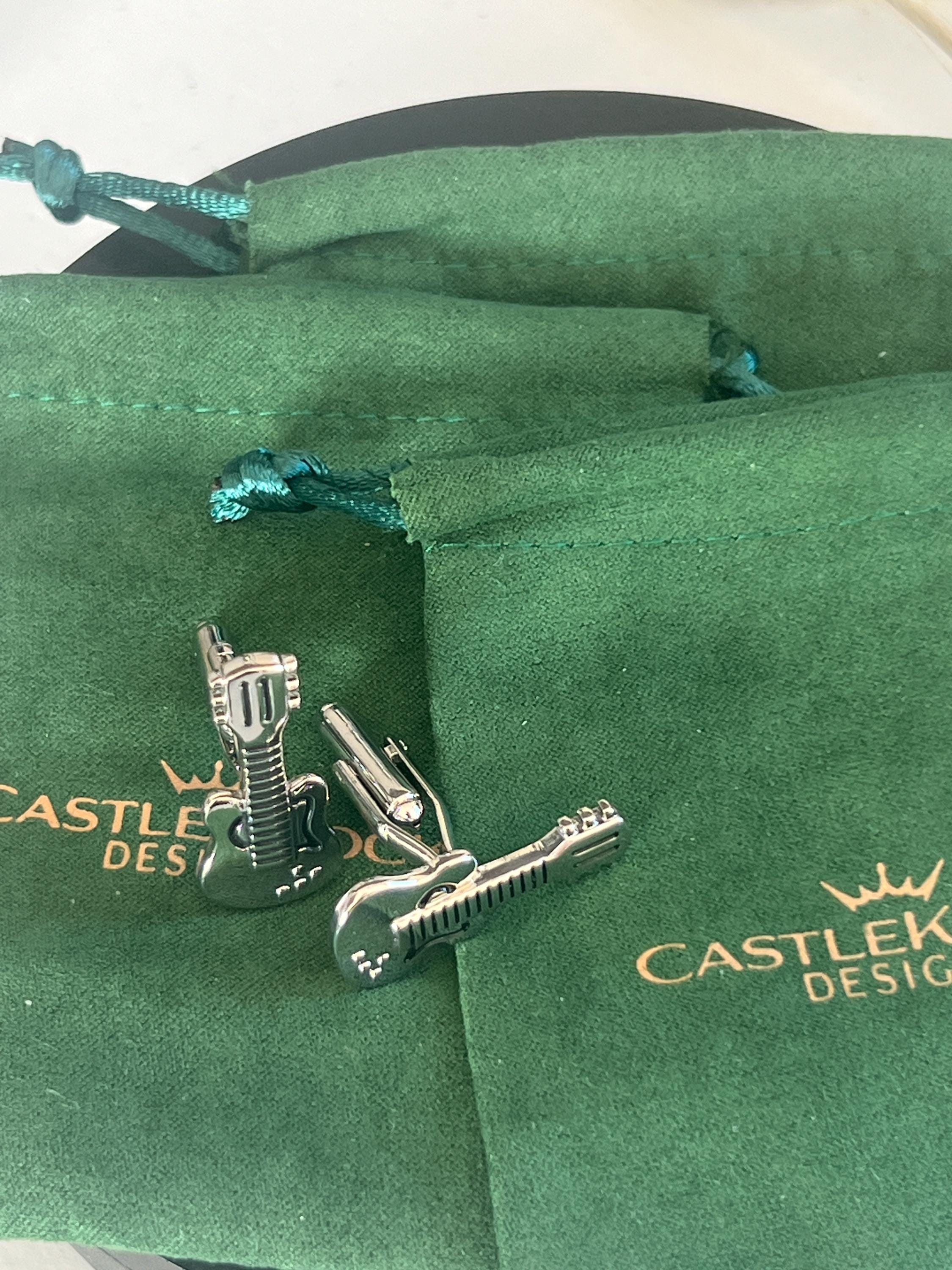 Silver Guitar Cufflinks Music Inspired Men's Jewelry Guitar Lover Accessories Unique Gift for Him Rock Star Cufflinks Perfect for Musician