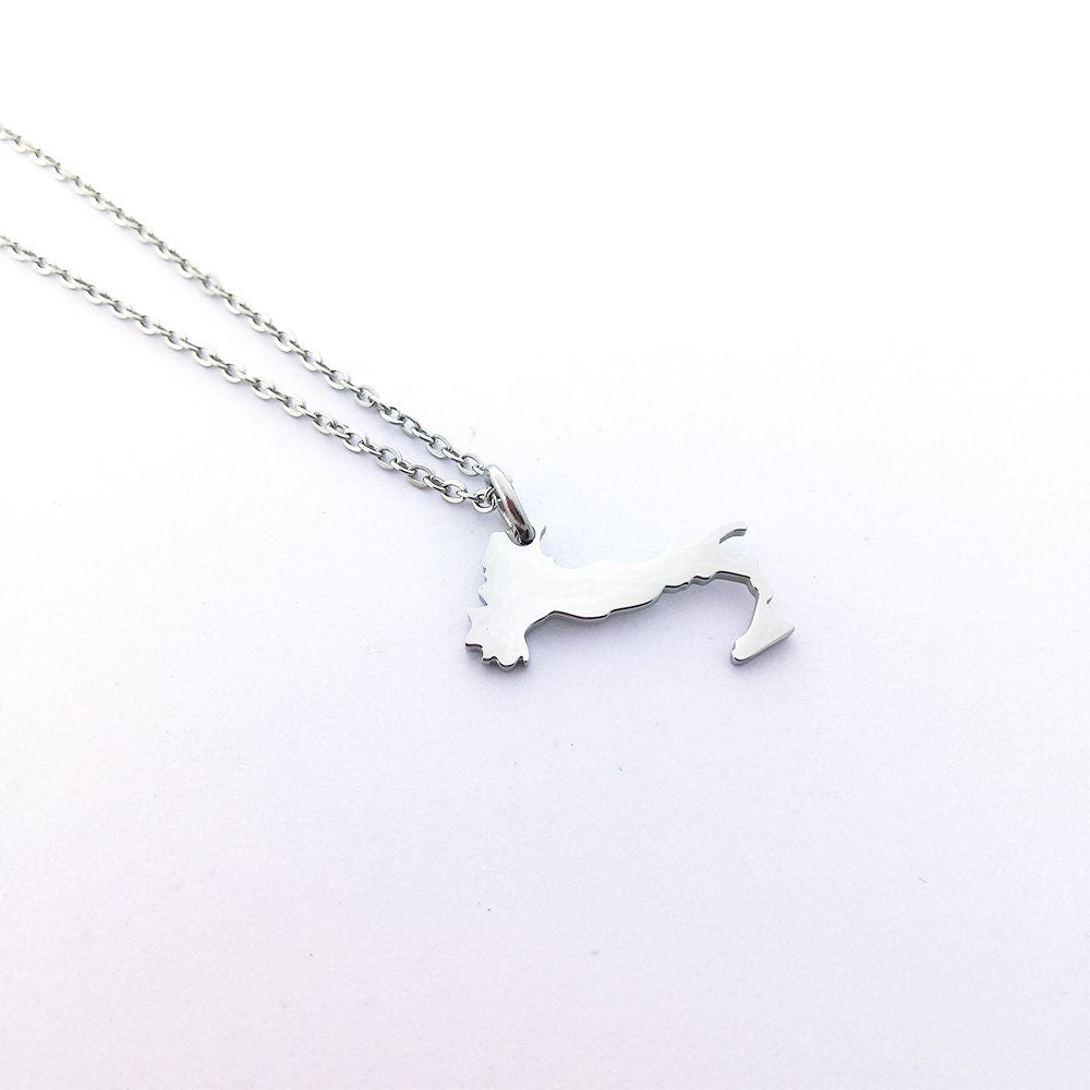 Italy Map Silver Necklace, Italian Gift, Italy, Unique Italian Gift, Italian Gift for Her, Italian Gift for Him, Italian Valentines Gift