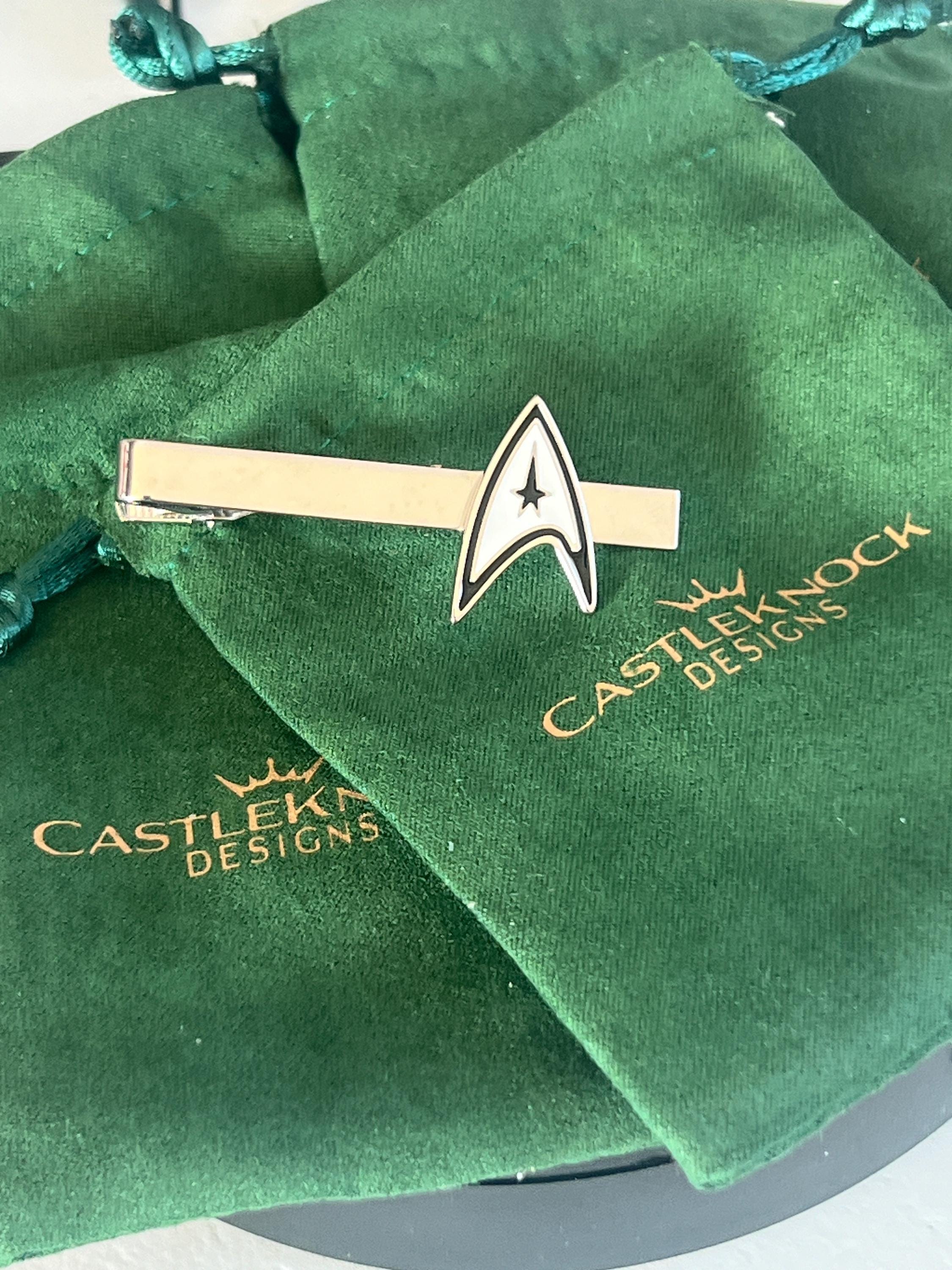 Star Trek Tie Clip Sci-Fi Fan Gift Starfleet Insignia Tie Bar Geeky Men's Accessory Trekkie Gift Starship Enterprise Inspired Tie Clip