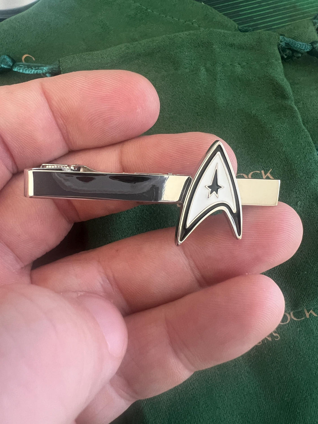 Star Trek Tie Clip Sci-Fi Fan Gift Starfleet Insignia Tie Bar Geeky Men's Accessory Trekkie Gift Starship Enterprise Inspired Tie Clip