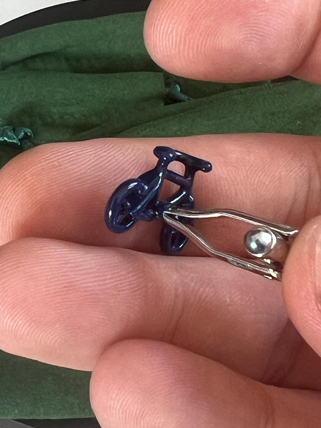 Blue Frame Bicycle Cufflinks Cycling Inspired Men's Jewelry Bike Accessories Unique Gift for Him Bicycle Enthusiast Cufflinks for Riders