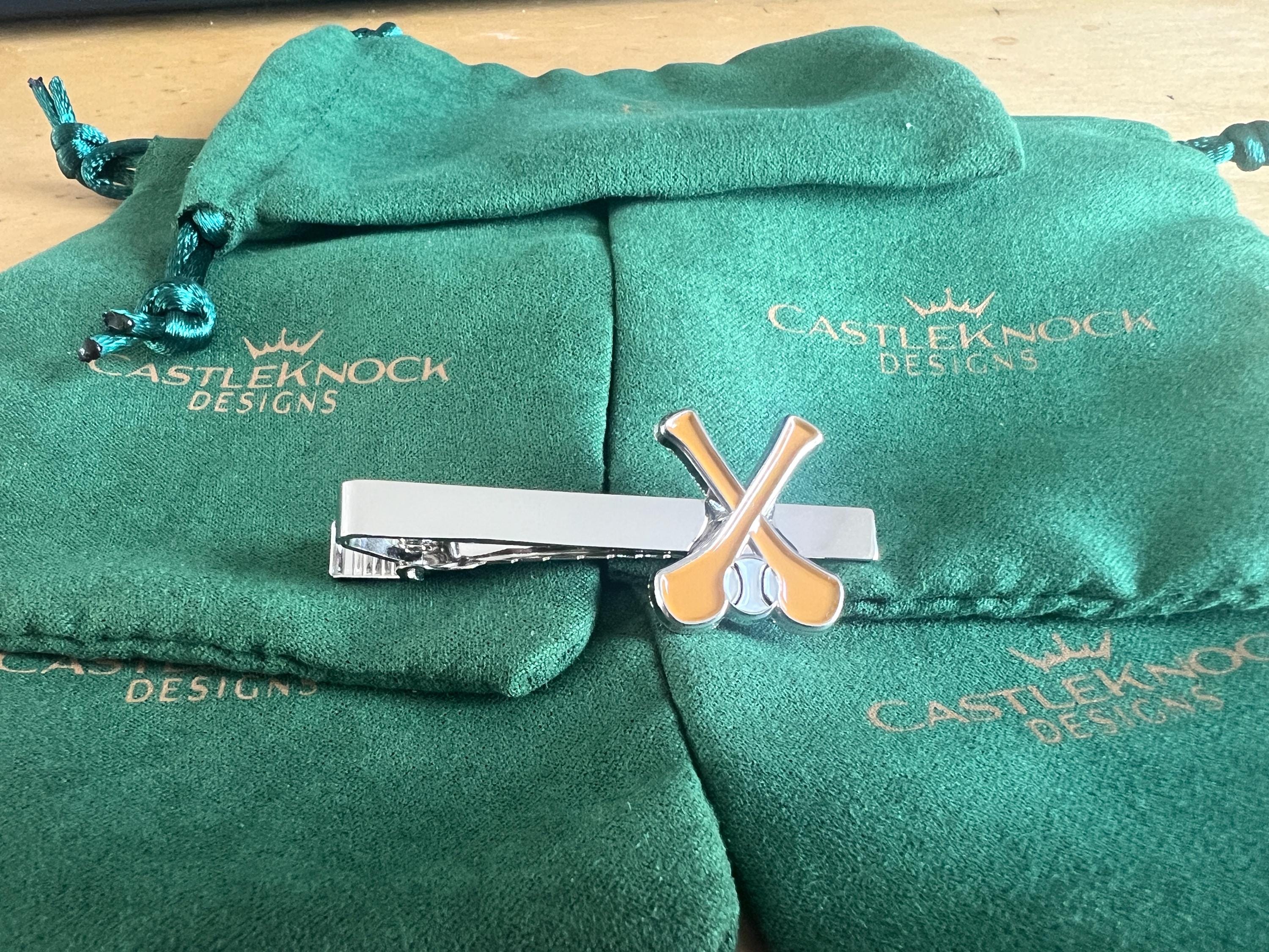 Hurling Cufflinks Pin Tieclip Set Irish GAA Gift Him Mens Hurling Jewelry Irish Wedding Gift Fathers Day Birthday Present Groomsmen Gift