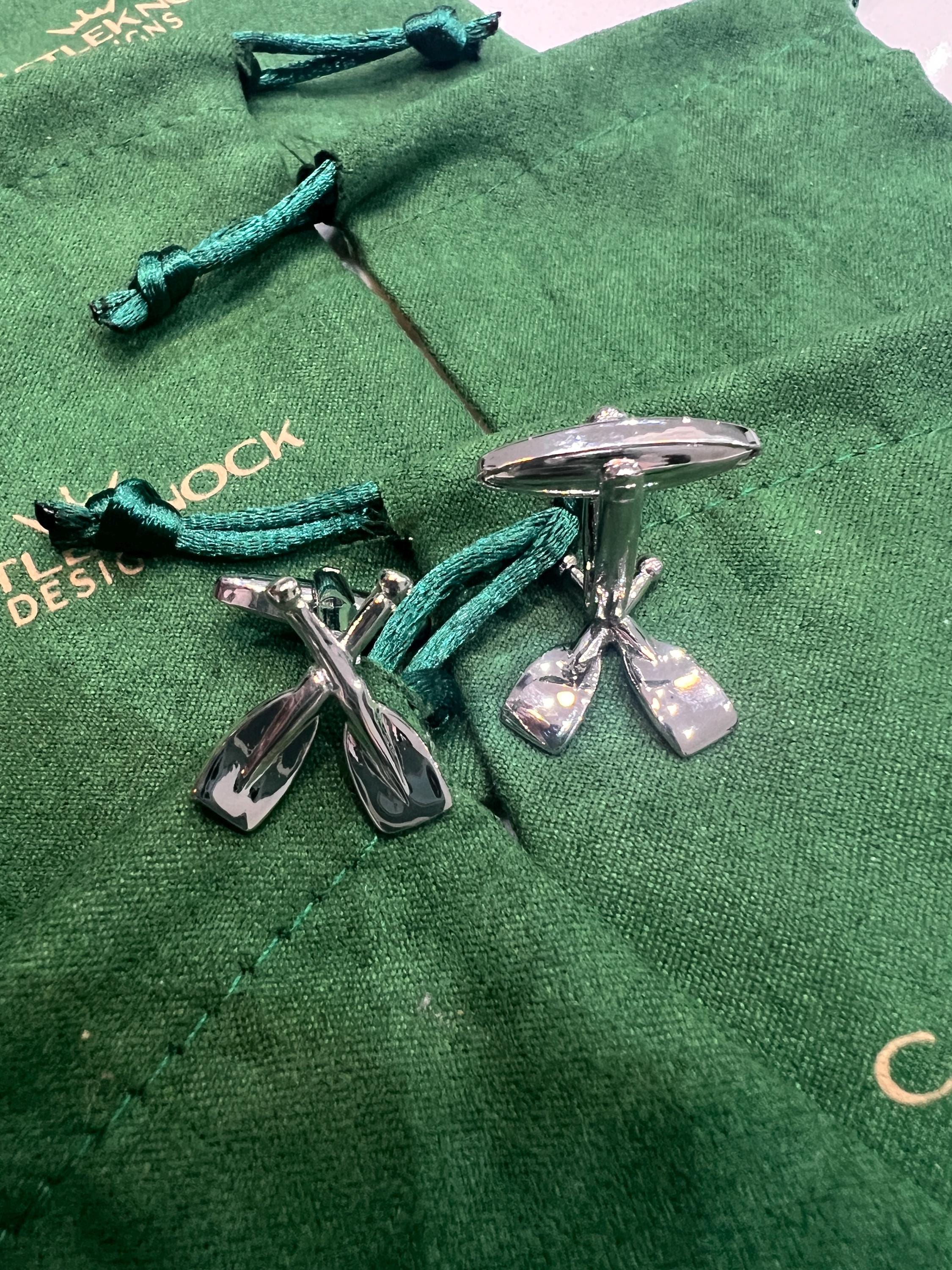 Sailing Boat Paddle Cufflinks Silver Nautical Mens Accessory Unique Gift for Sailor Groomsmen Wedding Fathers Day Nautical Jewelry for Him