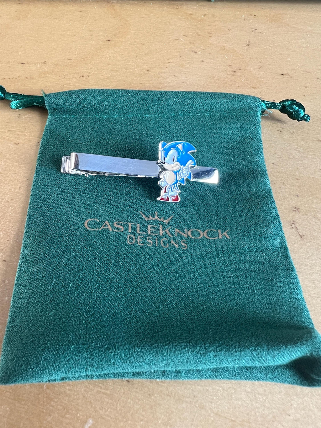 Sonic The Hedgehog Tieclip Retro Gaming Accessory Handcrafted Geeky Gift for Fans Unique Video Game Jewelry Perfect for Sonic Lovers