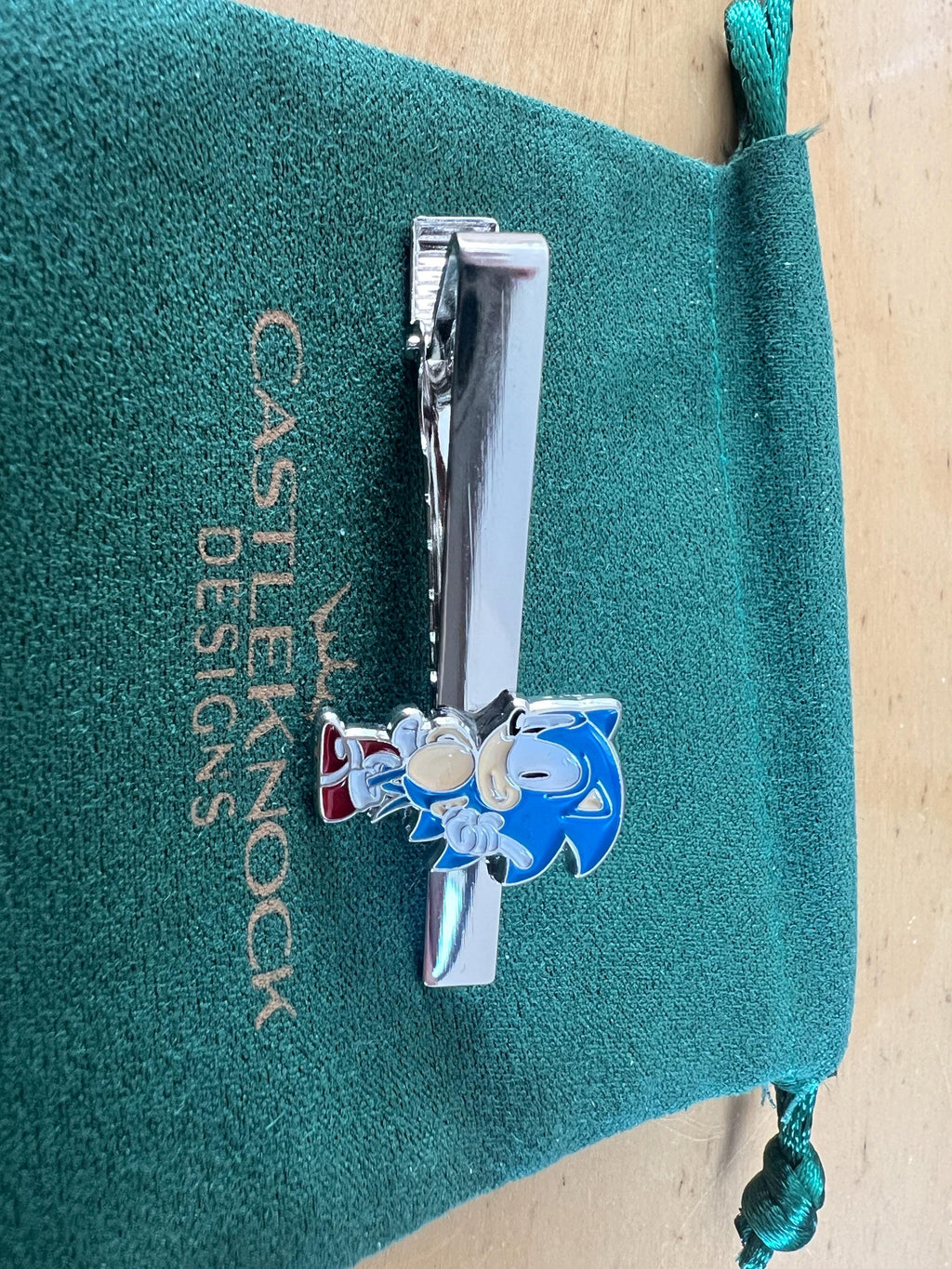 Sonic The Hedgehog Tieclip Retro Gaming Accessory Handcrafted Geeky Gift for Fans Unique Video Game Jewelry Perfect for Sonic Lovers