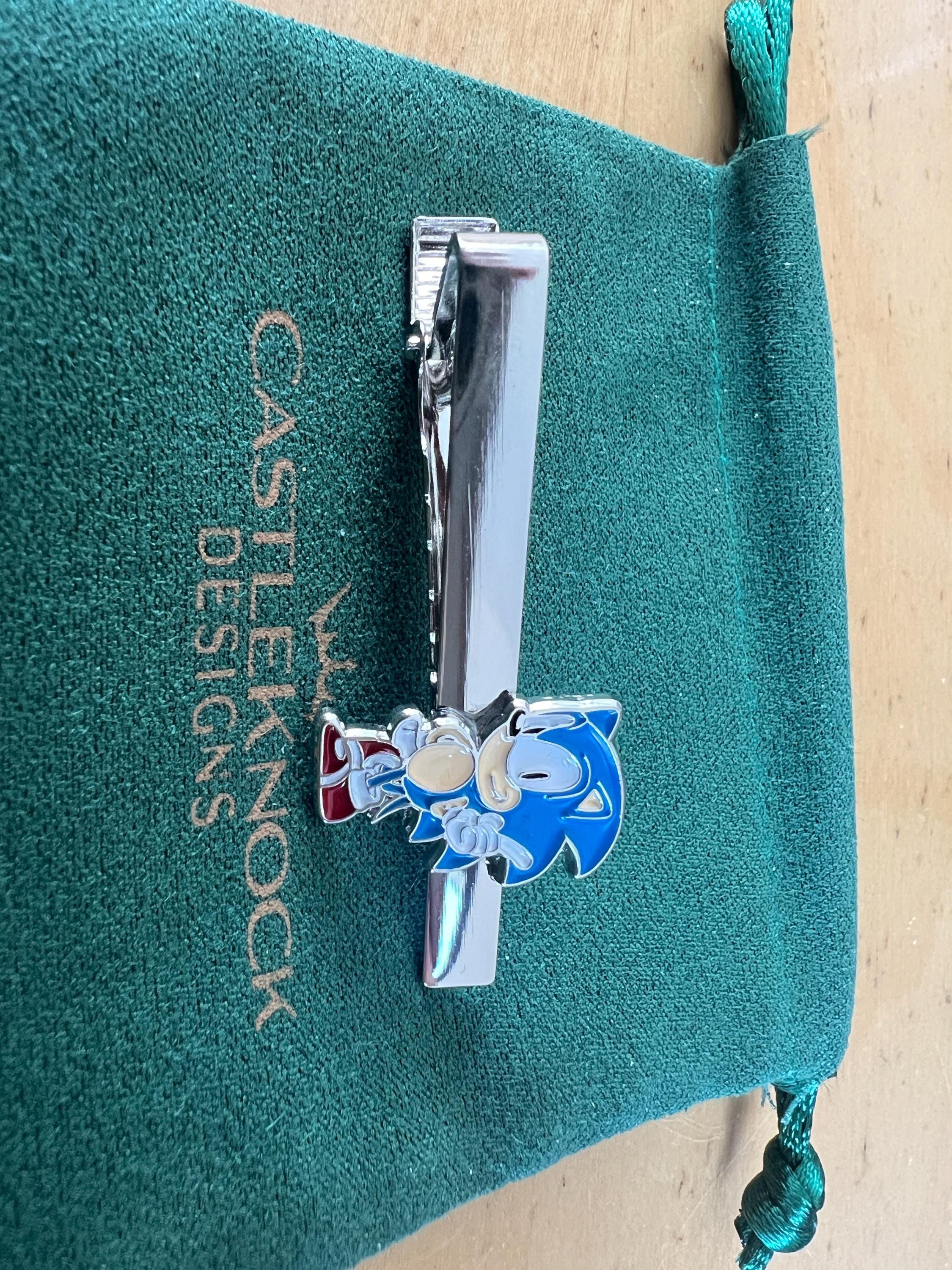 Sonic The Hedgehog Tieclip Retro Gaming Accessory Handcrafted Geeky Gift for Fans Unique Video Game Jewelry Perfect for Sonic Lovers
