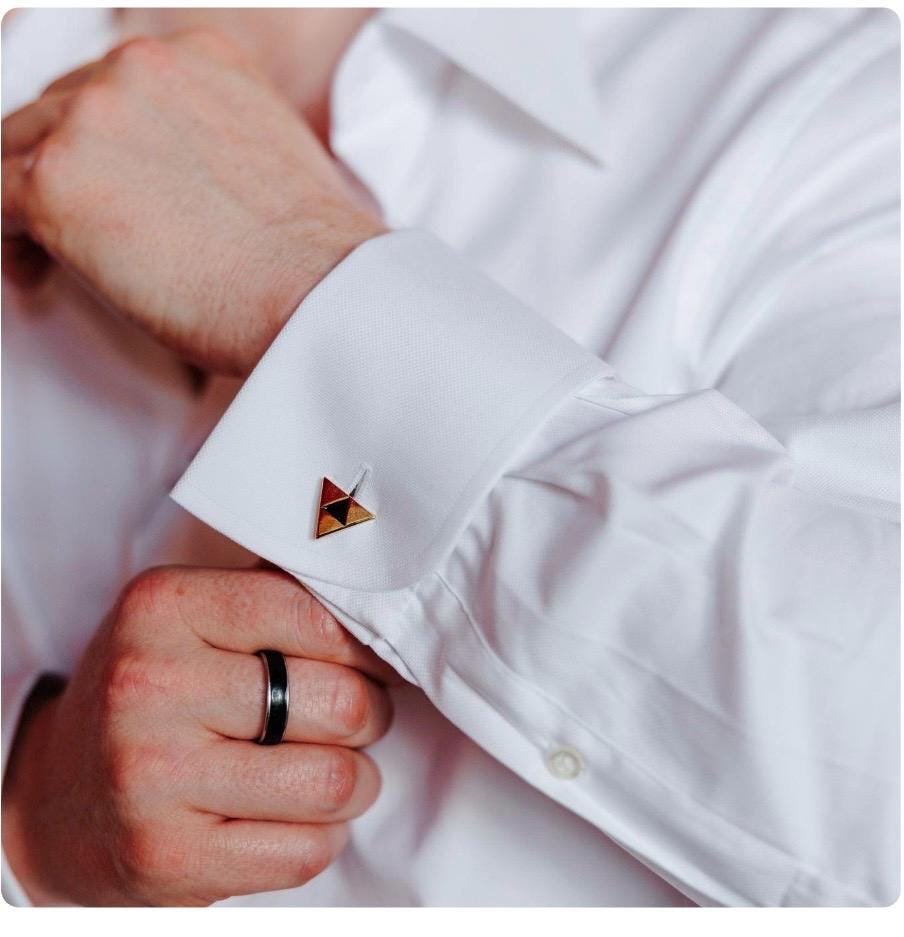 Legend of Zelda Cufflinks Tie Clip Suit Pin Set Handcrafted Gaming Accessories Unique Gift for Fans Geeky Wedding Jewelry Zelda